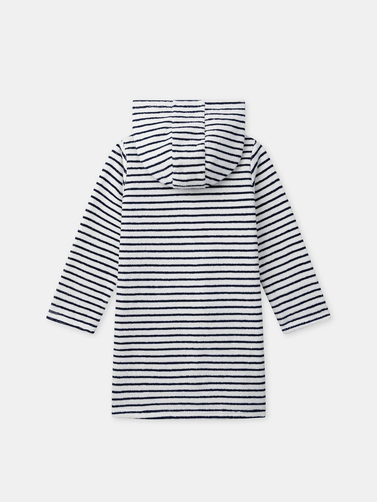 Accappatoio ecrù con strisce blu per ragazzi - Image 6