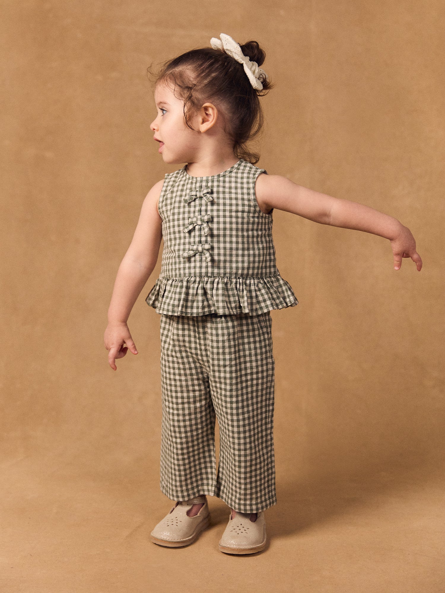 Blouse vichy à noeuds Bébé Fille - Image 5