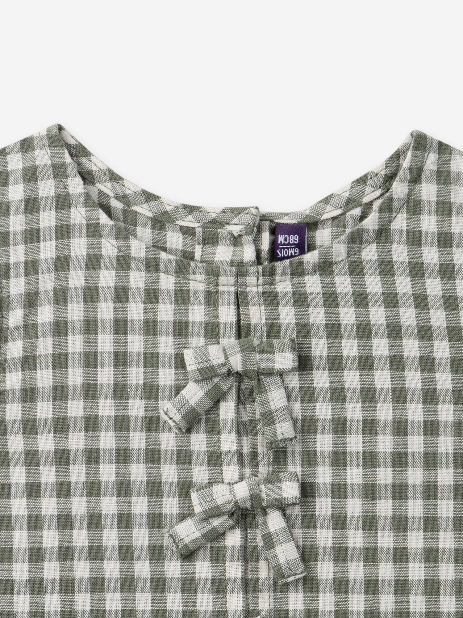 Blouse vichy à noeuds Bébé Fille - Image 6