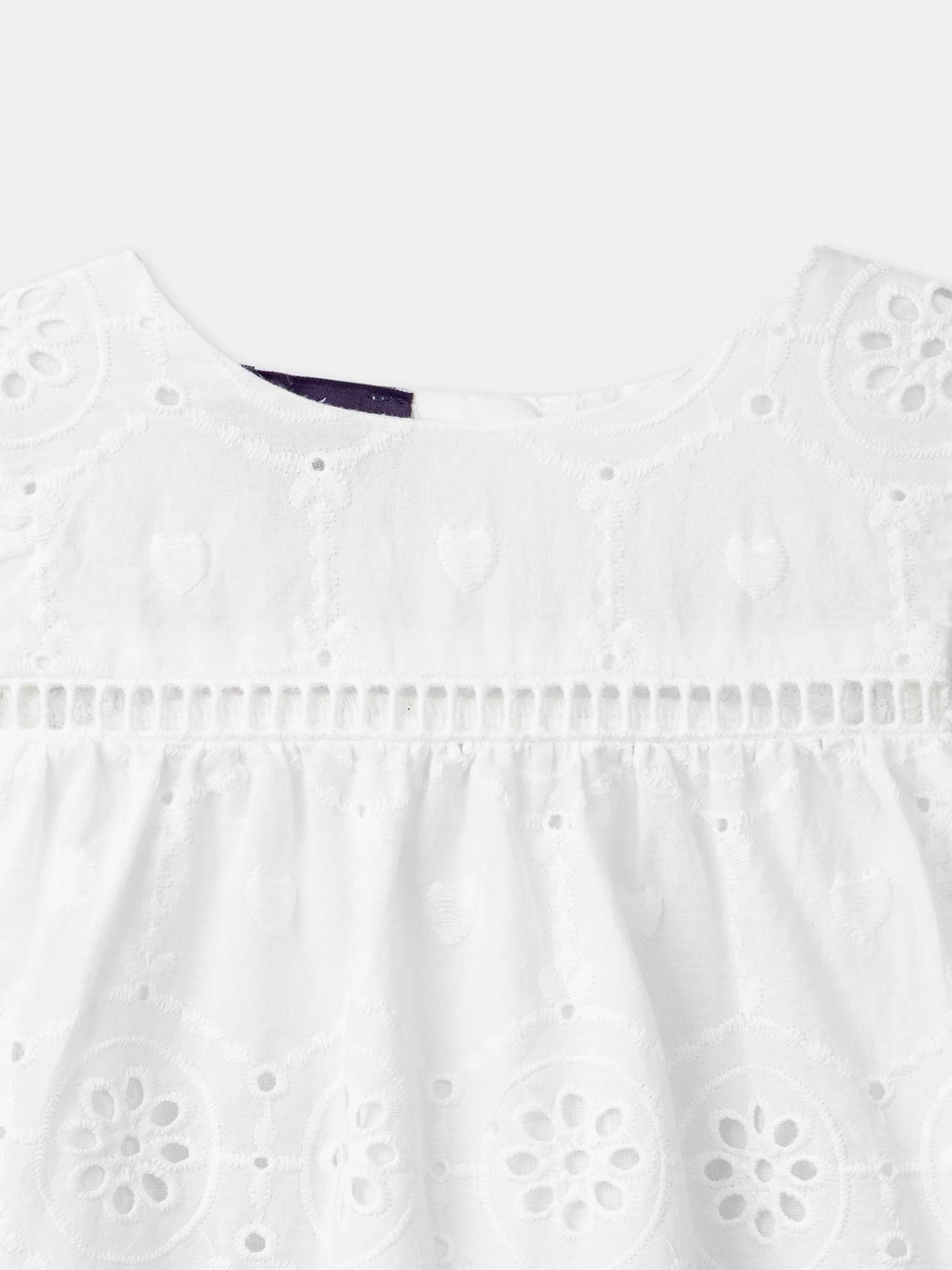 Blusa ecru ricamata per bambina - Image 6