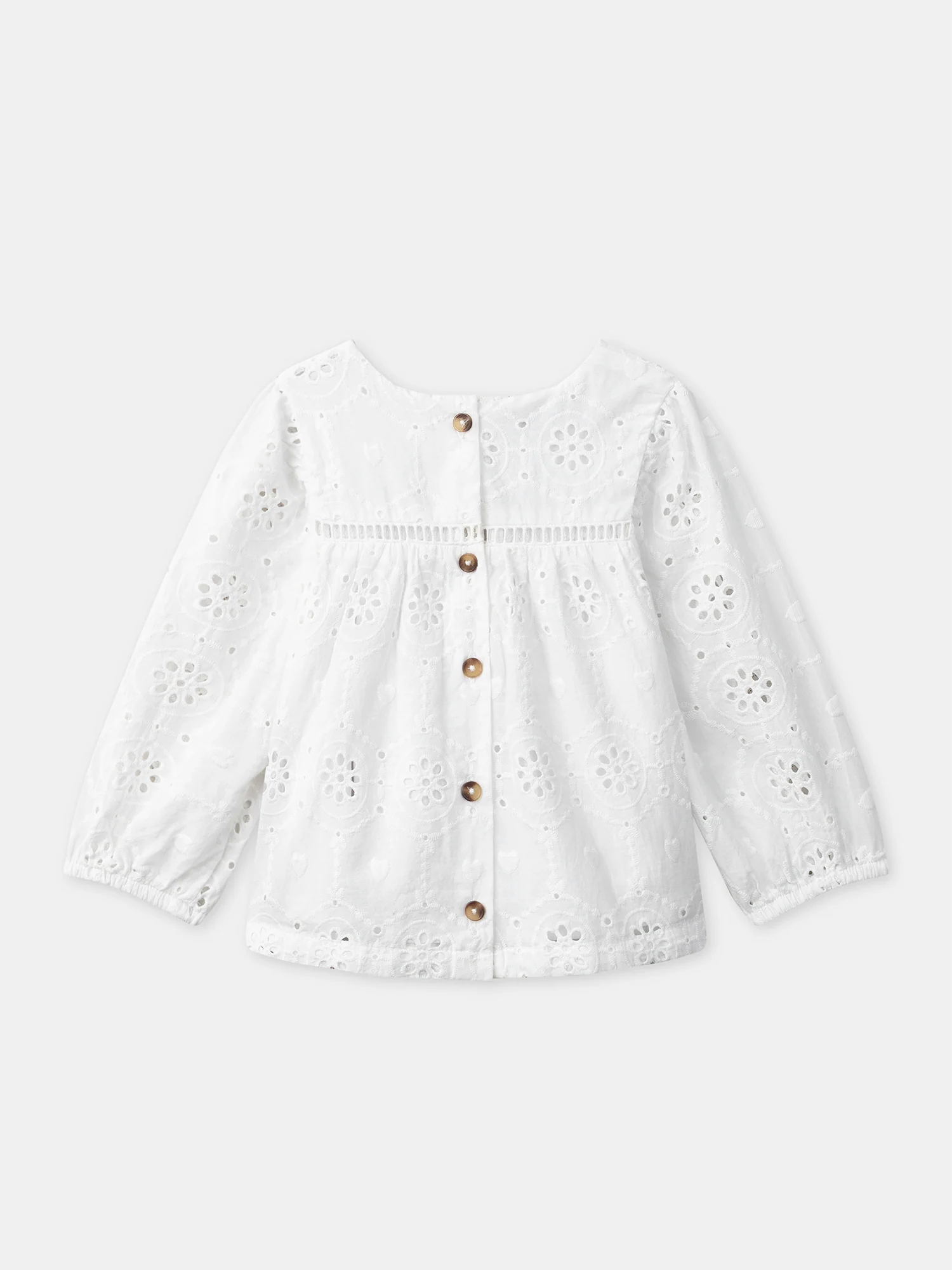 Blusa ecru ricamata per bambina - Image 7