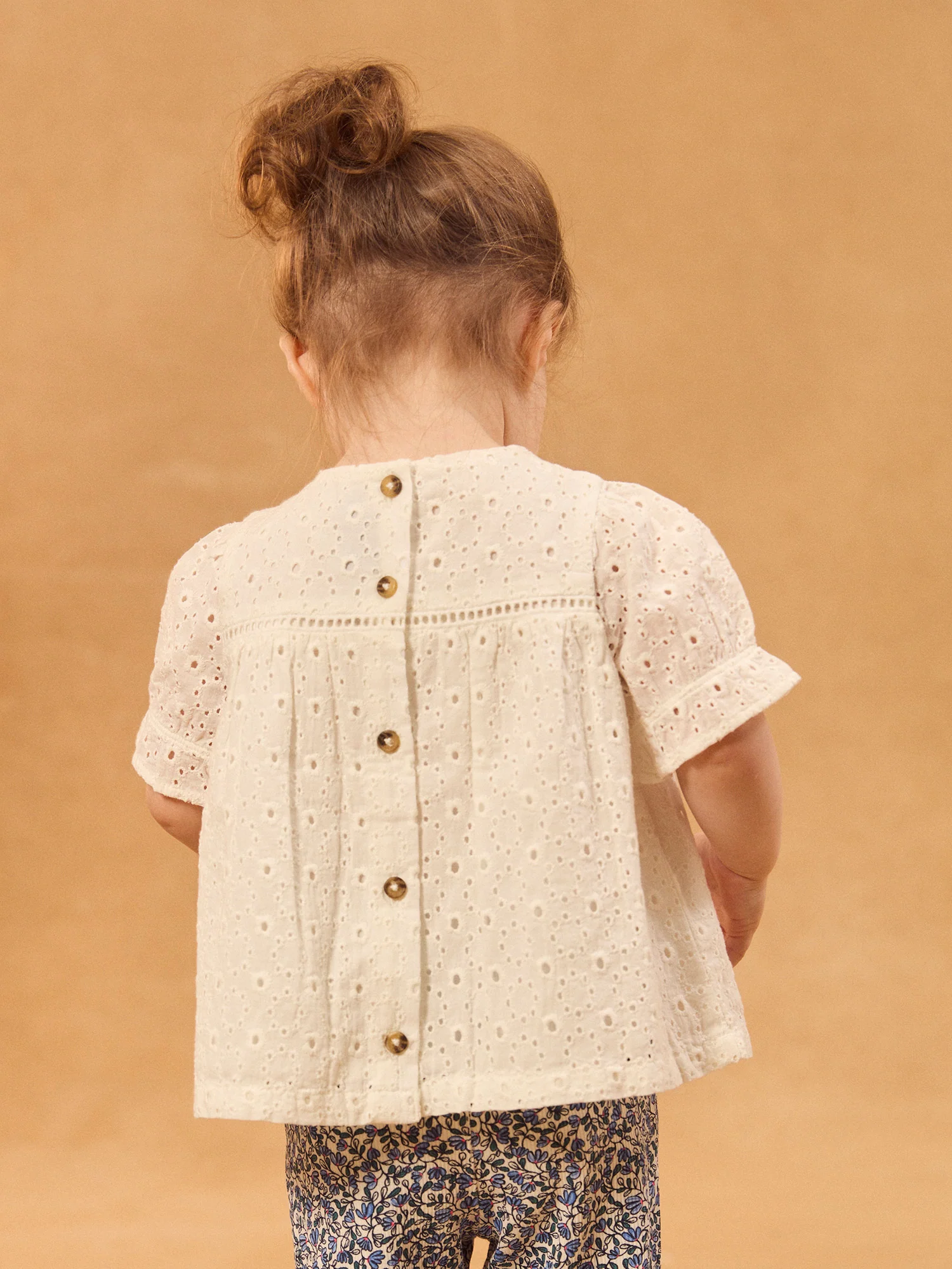Blusa ecru ricamata Baby Girl - Image 4