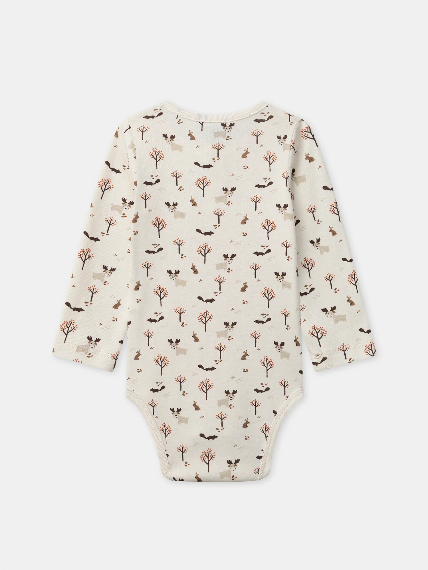 Body lungo in avorio con stampa di animali per bambini - Image 3