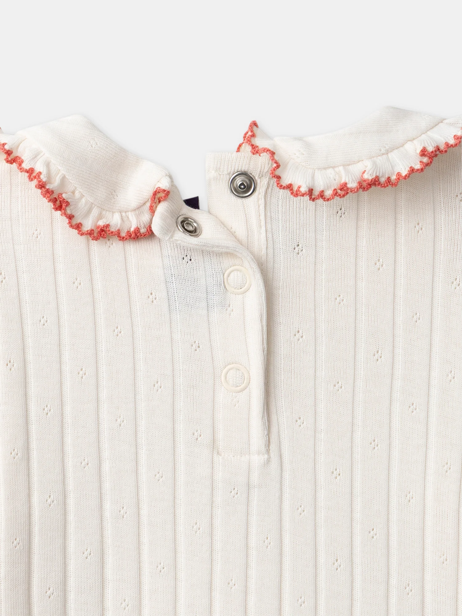 Body écru con colletto per bambina - Image 3