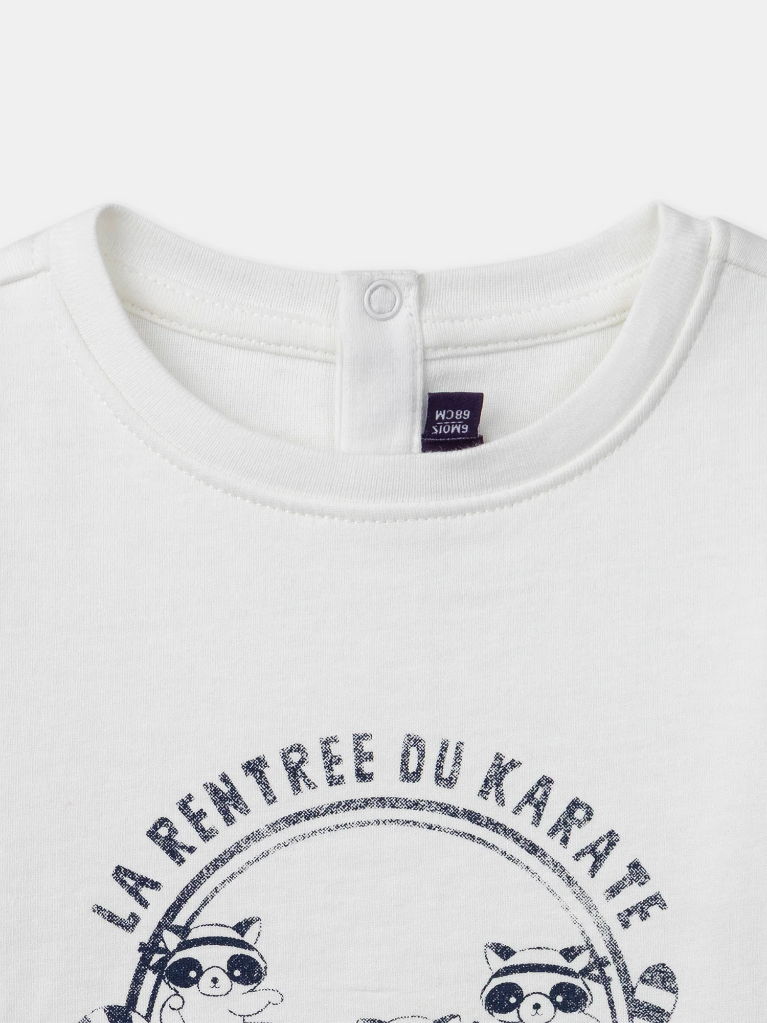 Body bianco con stampa di procione Baby Boy - Image 4