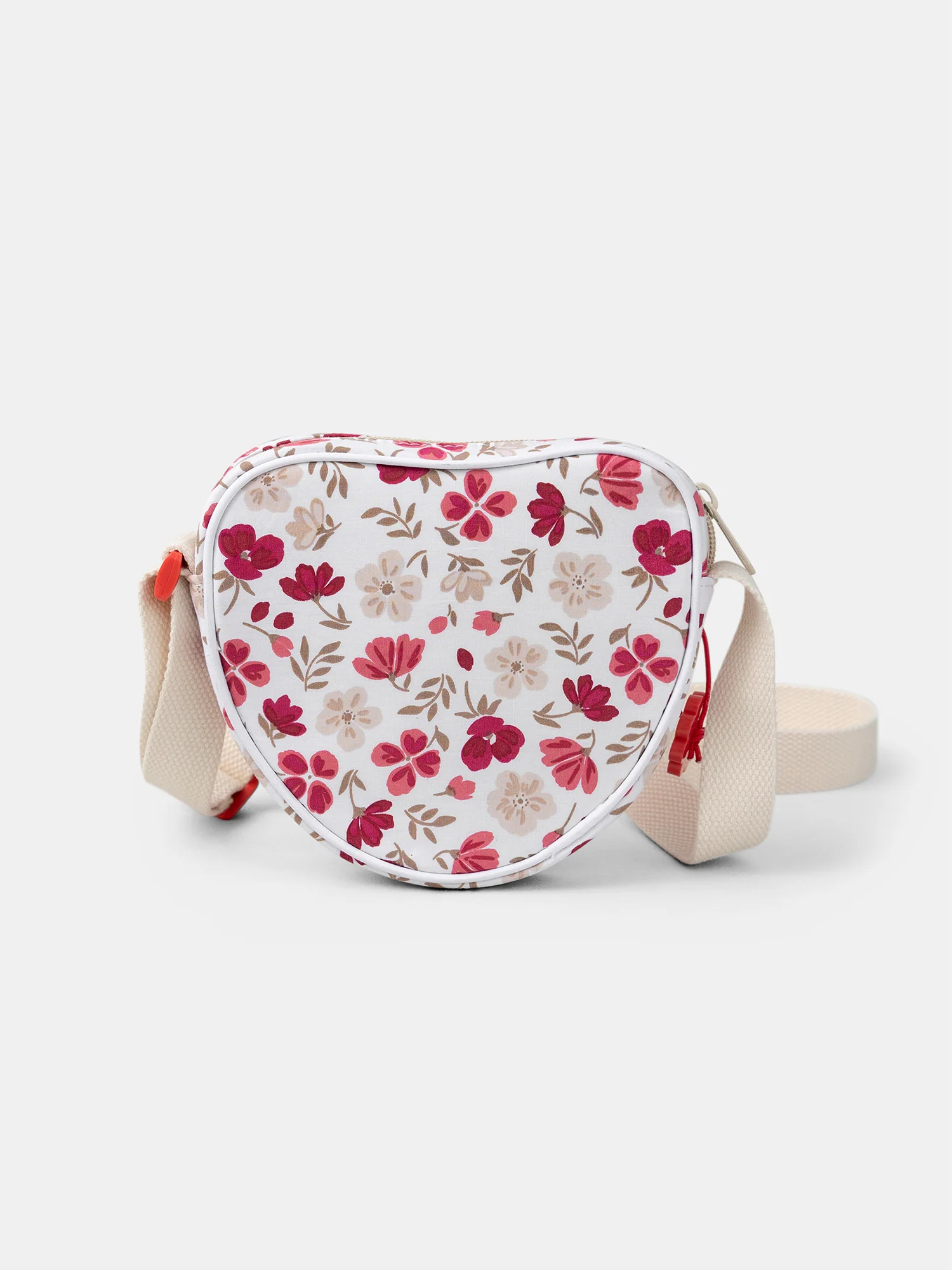 Borsa a Cuore Rossa con Stampa Floreale e Tracolla per Ragazze - Image 5