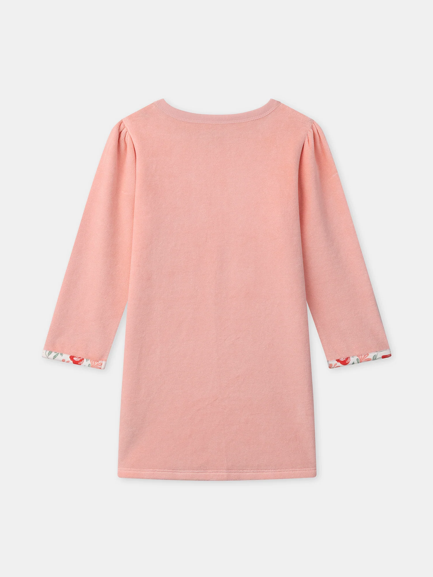 Camicia da notte stampata corallo con bouquet per ragazze - Image 4