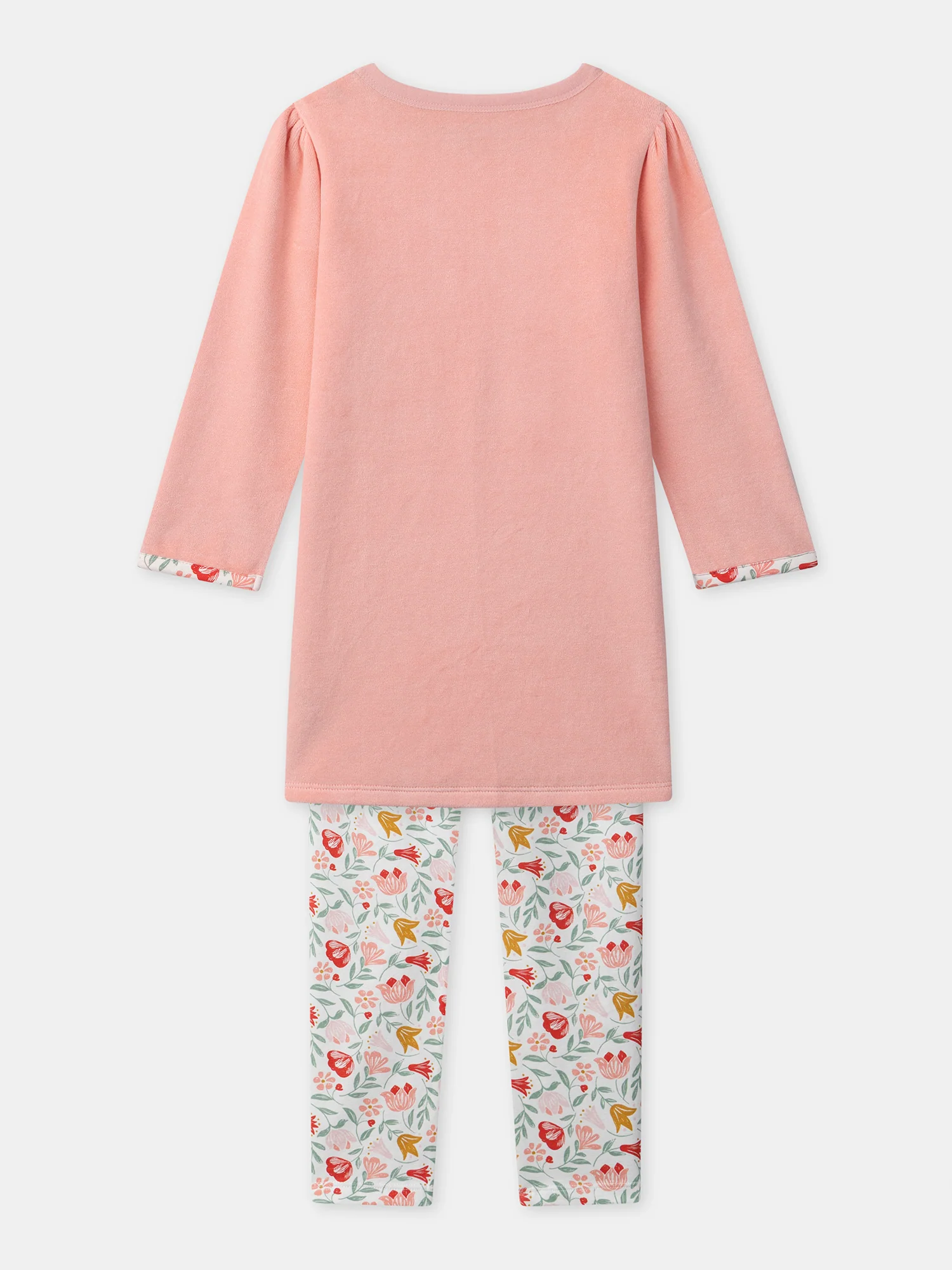 Camicia da notte stampata corallo con bouquet per ragazze - Image 8