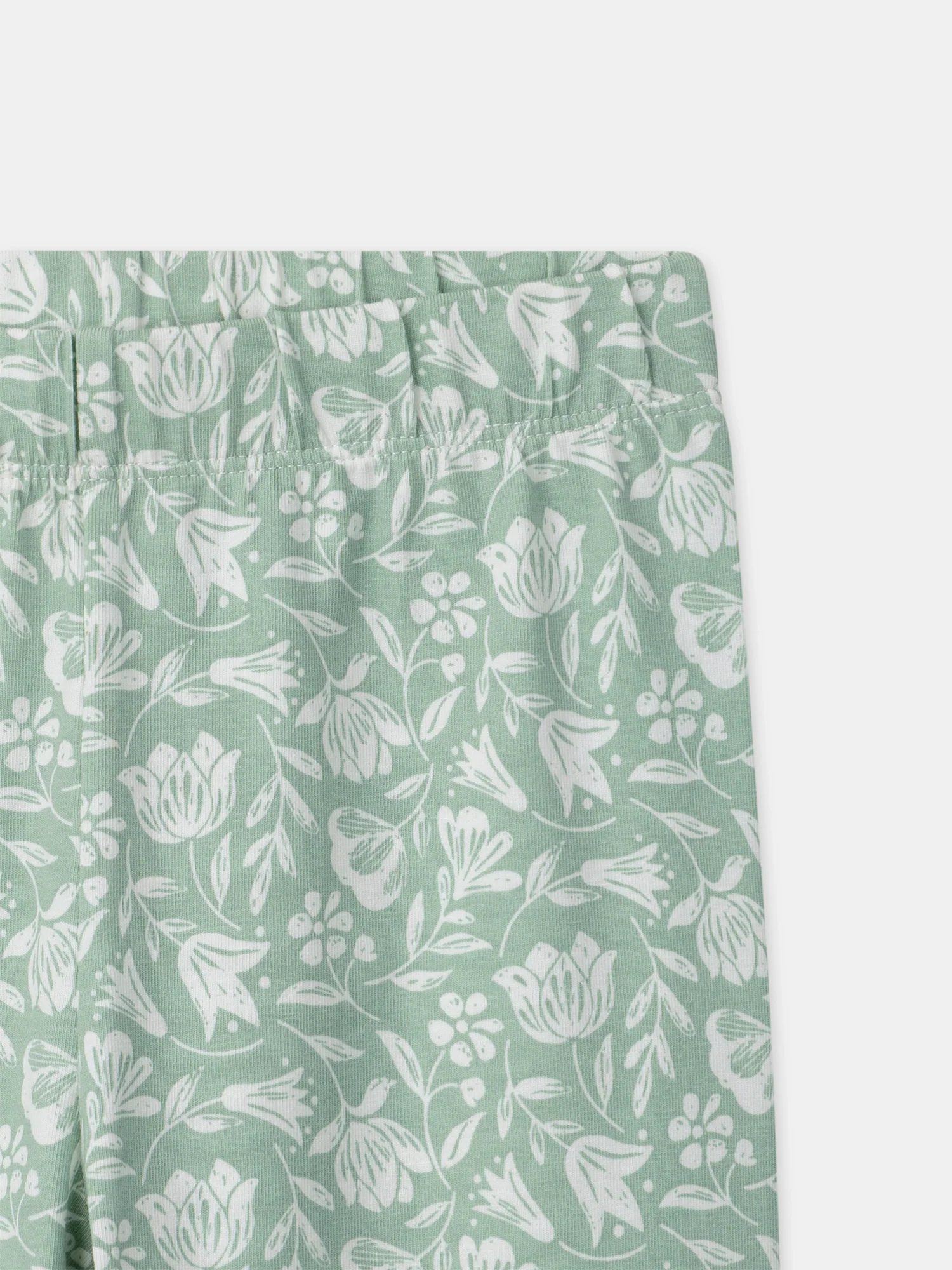 Camisola da notte verde stampata giardino per ragazze - Image 9