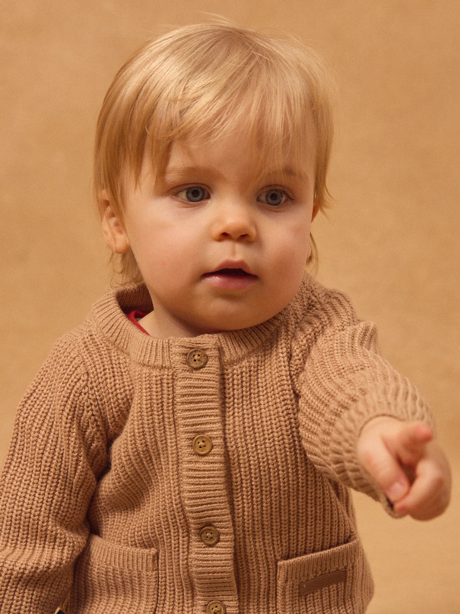Cardigan beige per bambino - Image 3