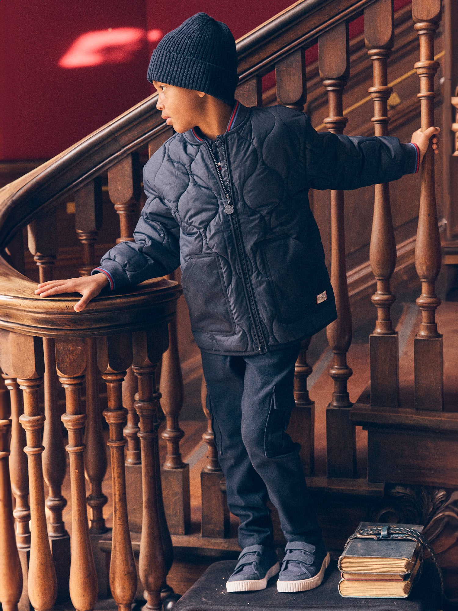 Giacca Imbottita Blu Navy per Ragazzi - Image 4