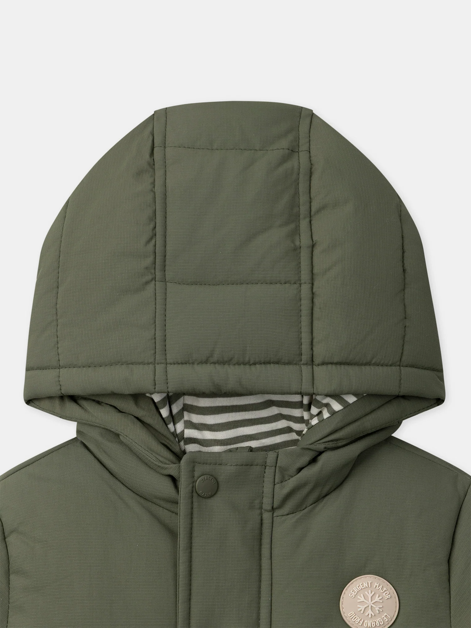 Giacca in Piuma Verde Kaki Bambino - Image 7