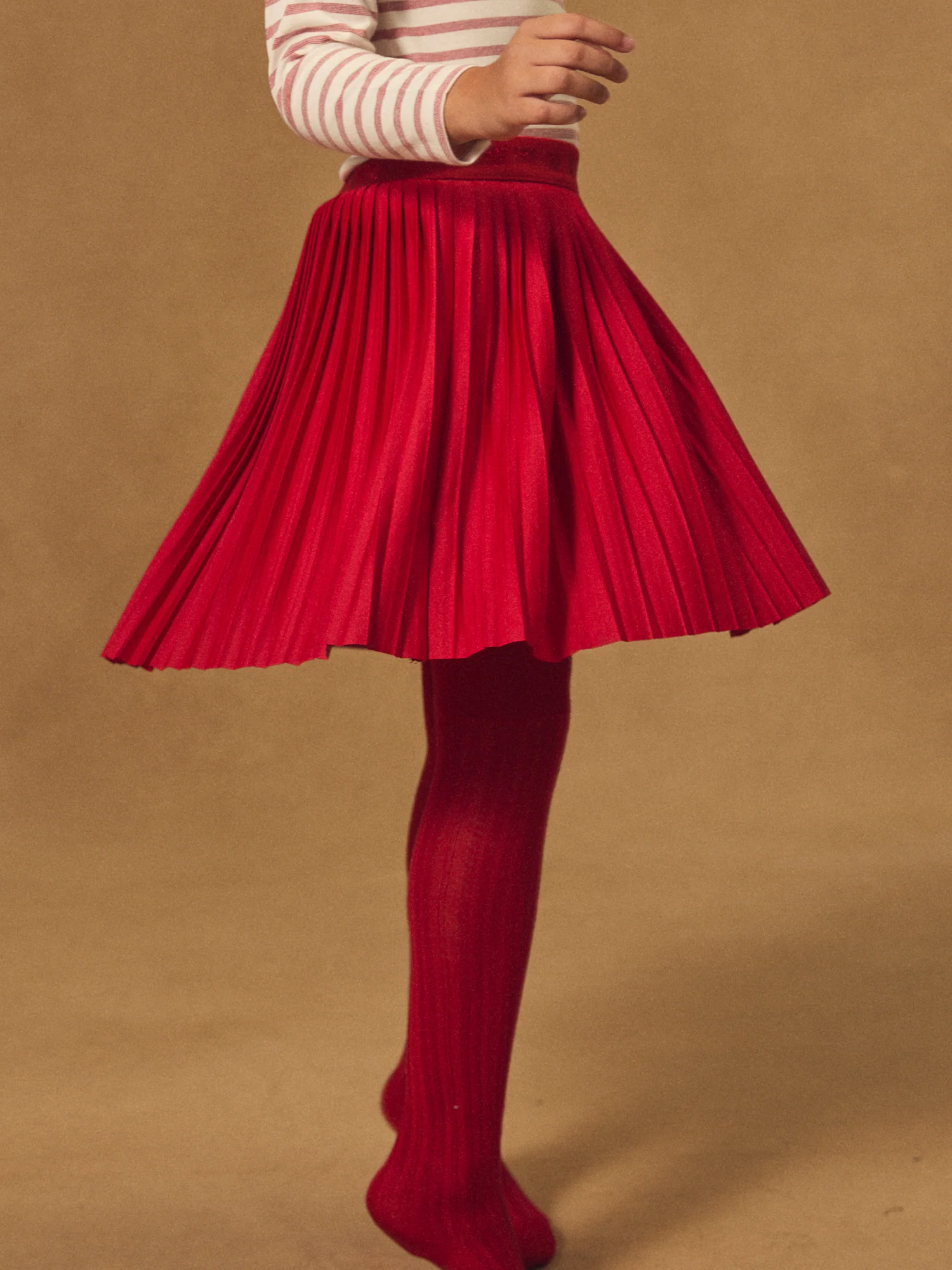 Gonna plissettata rossa per ragazze - Image 4