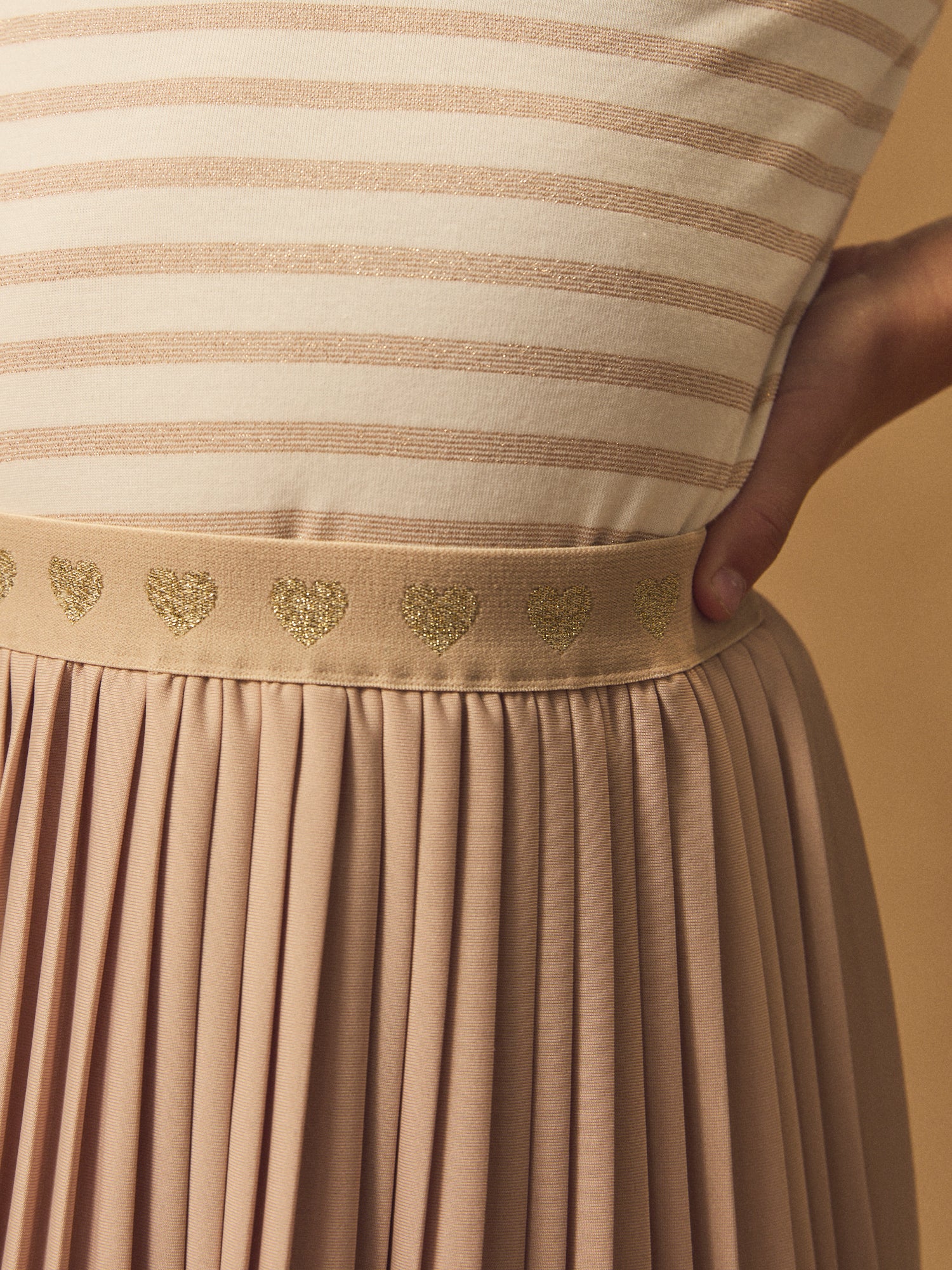 Gonna plissettata dorata ragazza - Image 3