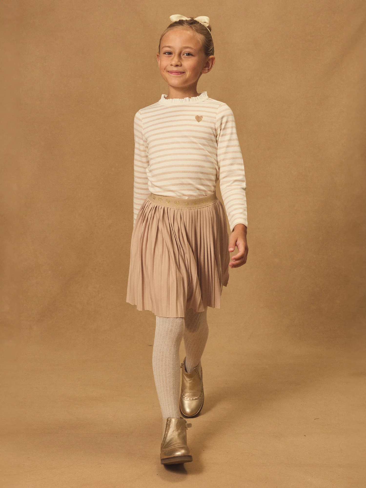 Gonna plissettata dorata ragazza - Image 5