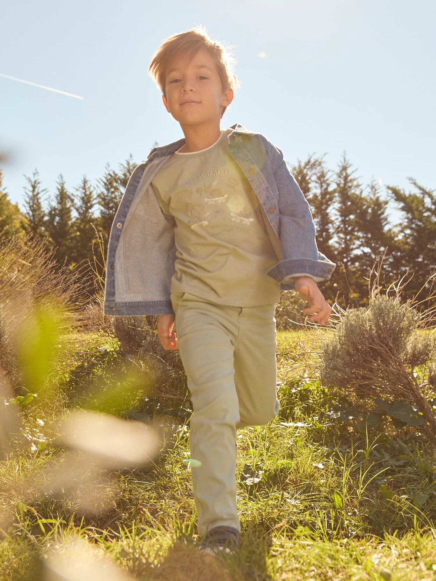 T-shirt verde a maniche lunghe per ragazzi - Image 4