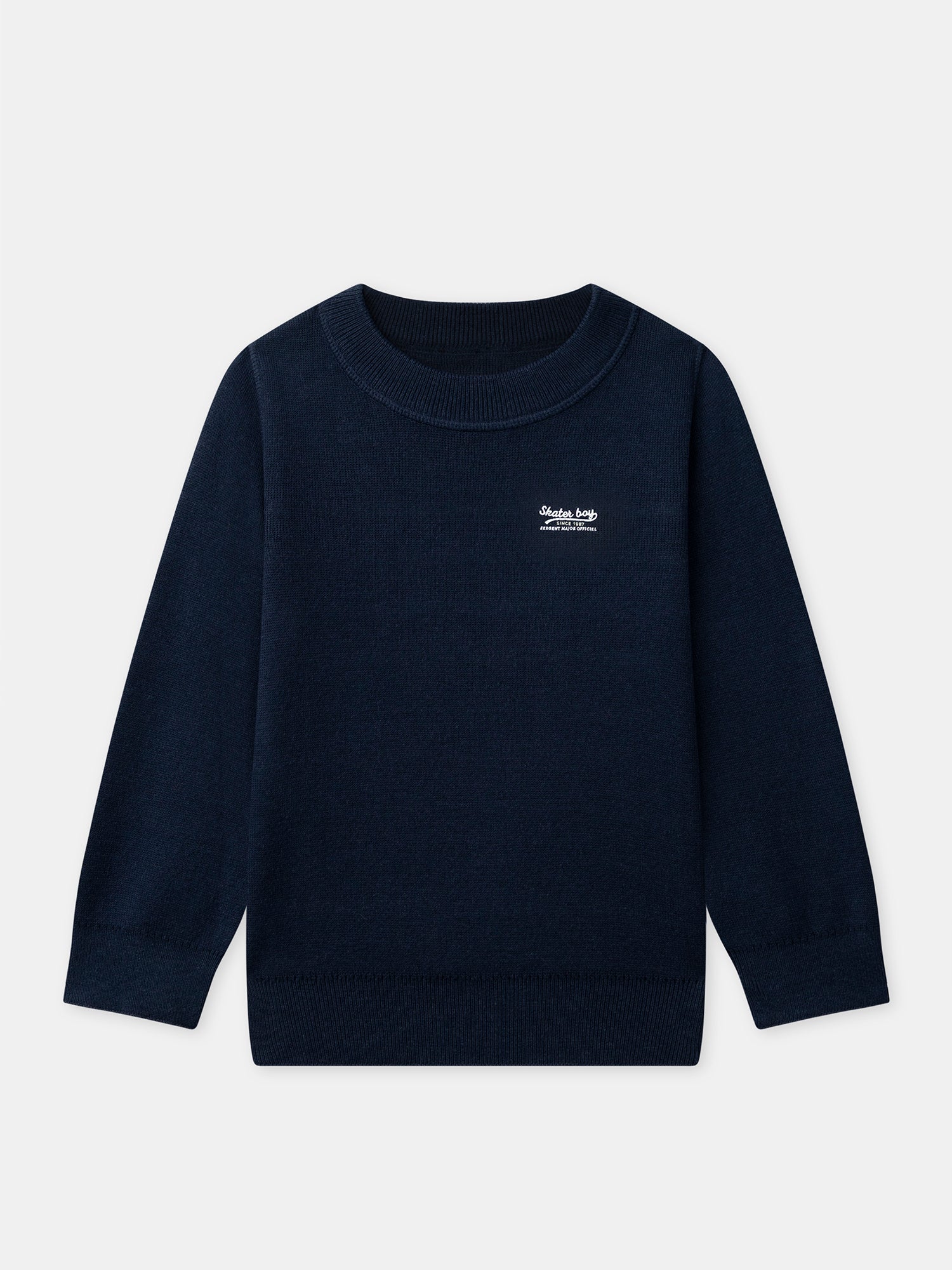 Maglione reversibile blu marino di colore uniforme o a righe per ragazzi - Image 7