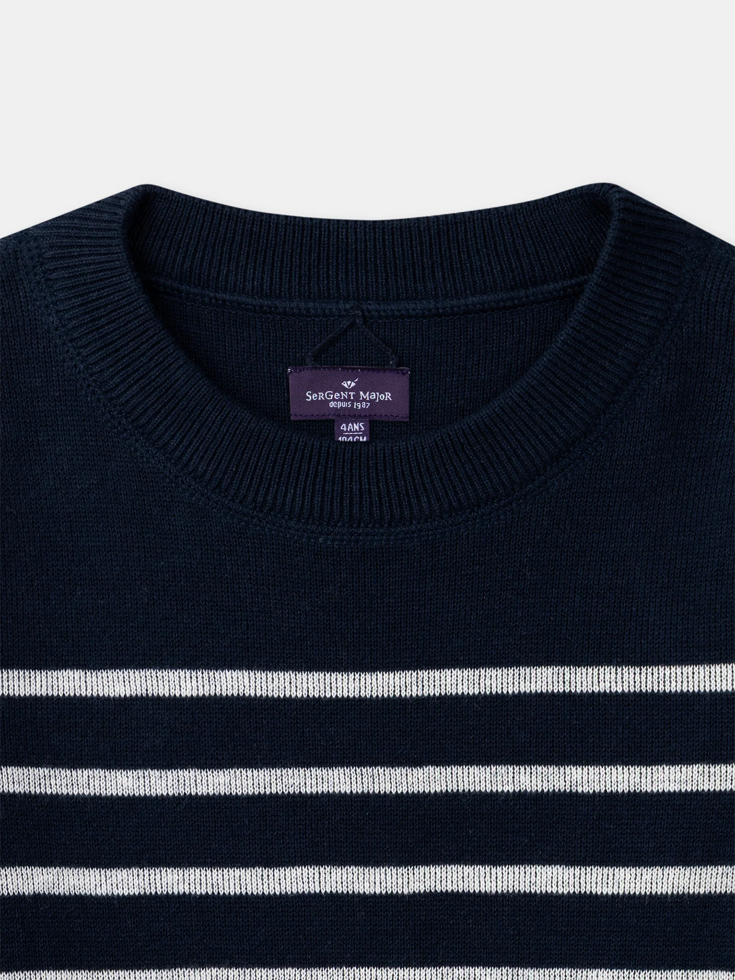 Maglione reversibile blu marino di colore uniforme o a righe per ragazzi - Image 8