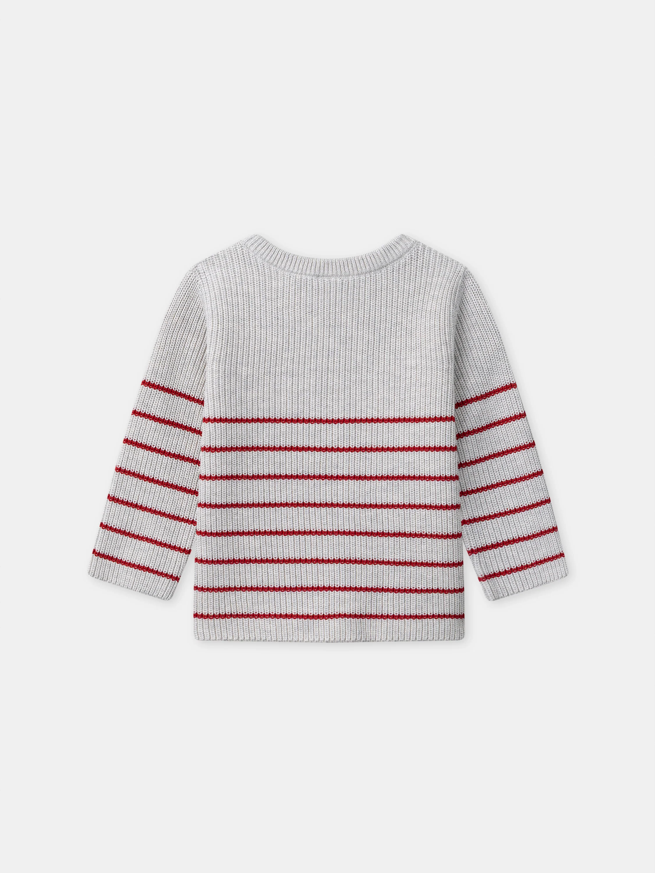 Maglione grigio con patch di procione Baby Boy - Image 4