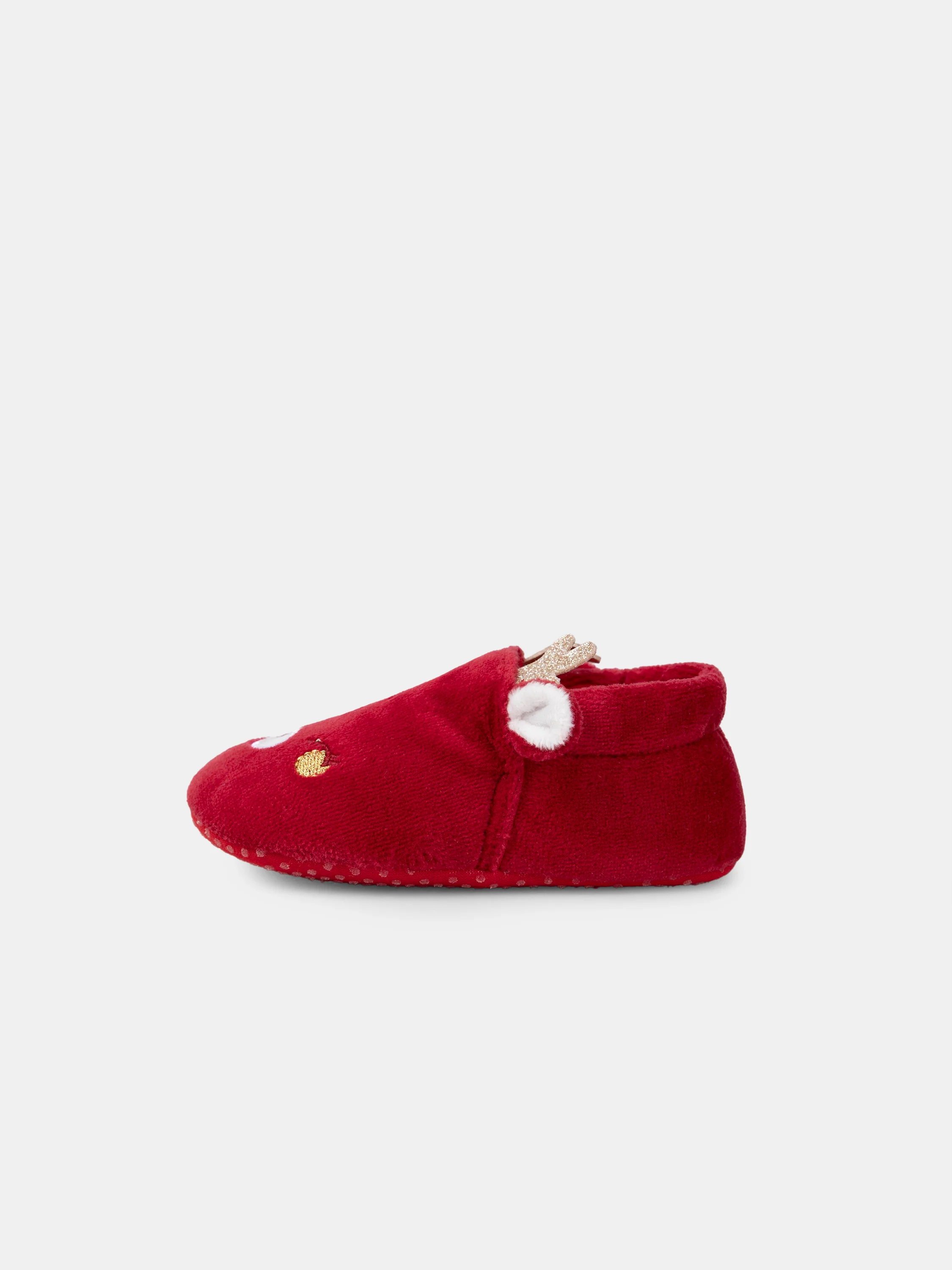 Chaussons rouge visage renne Bébé Fille - Image 3
