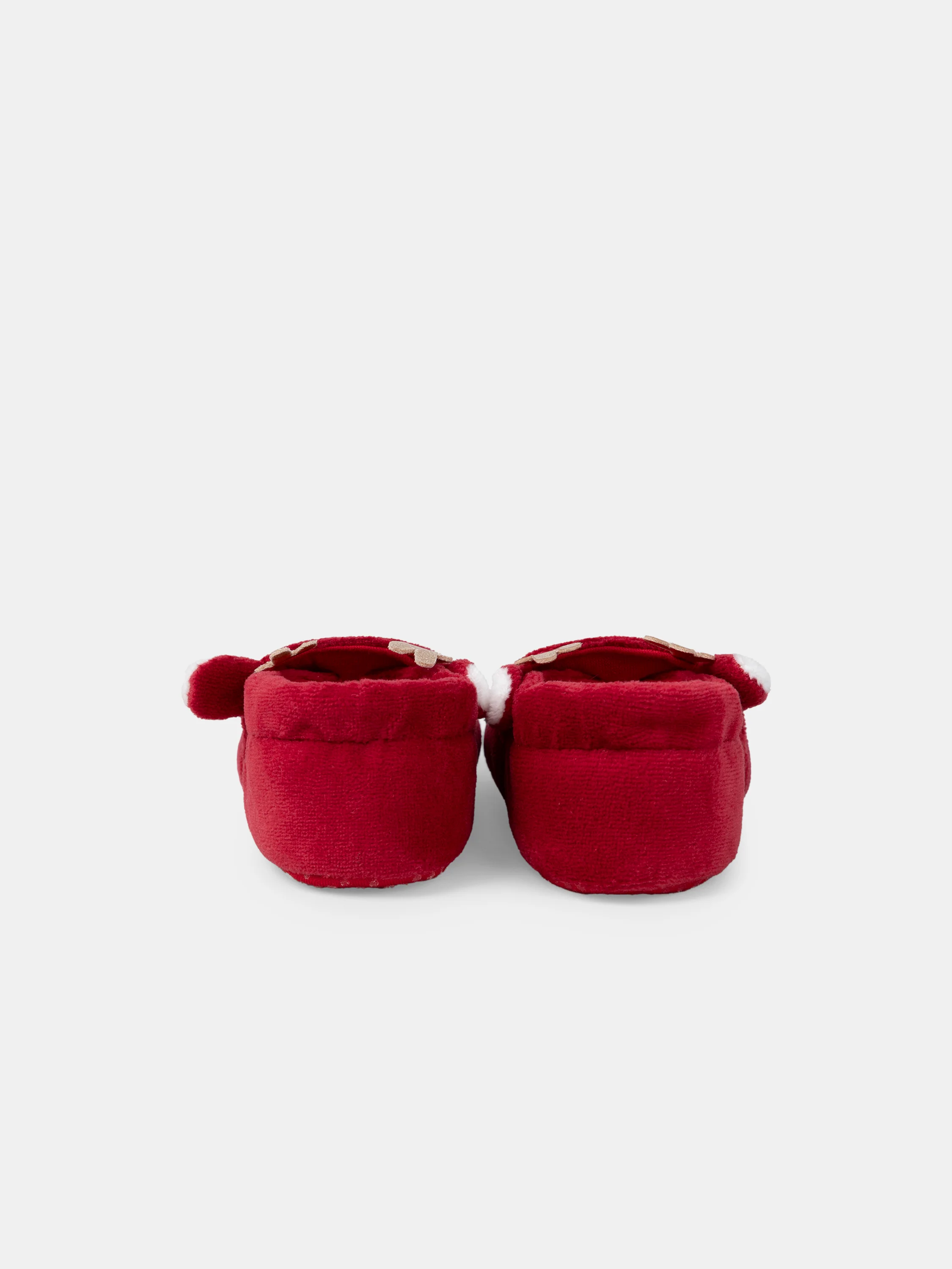 Chaussons rouge visage renne Bébé Fille - Image 5