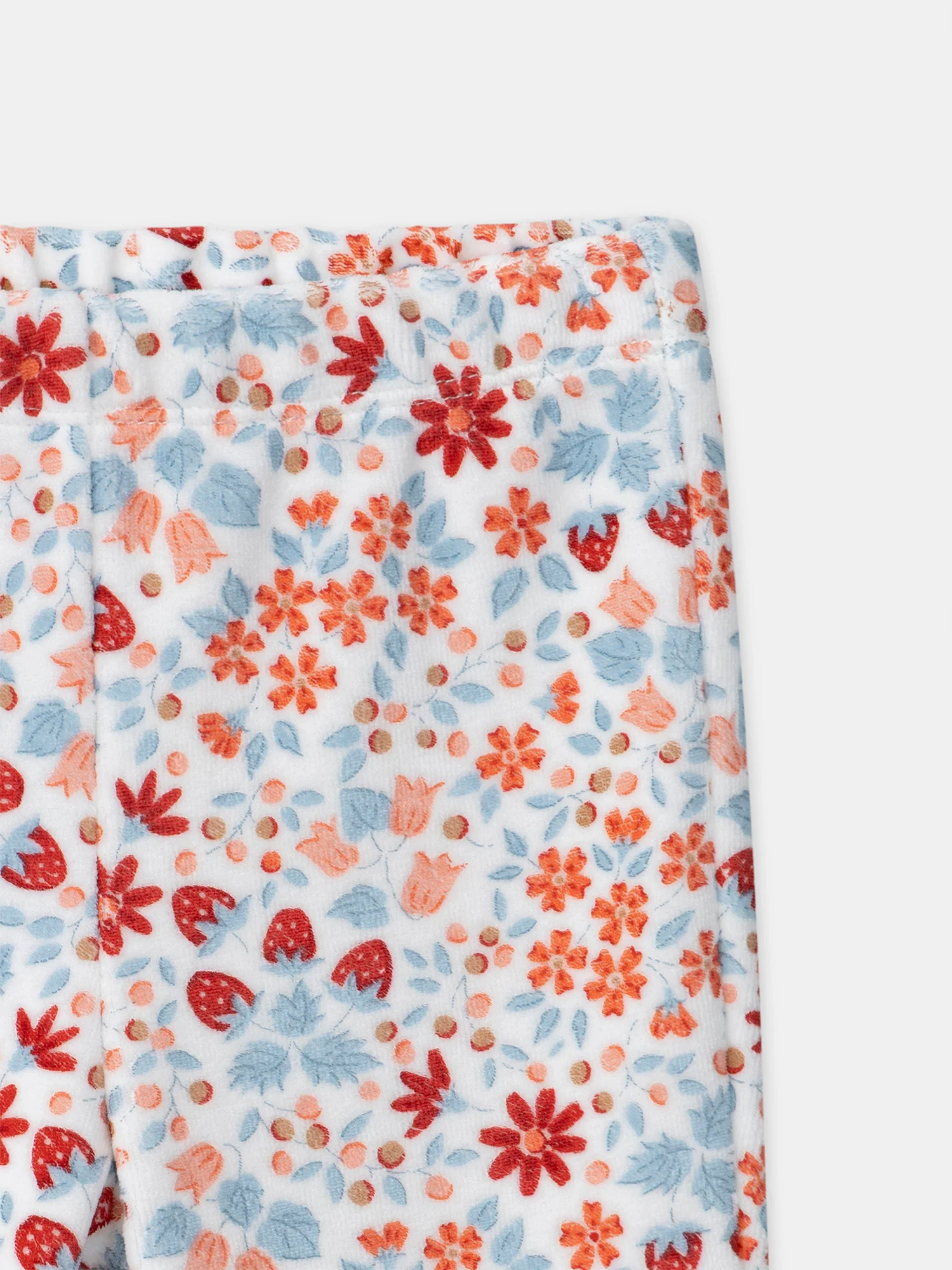 Pigiama per bambina con ricamo di coniglio e stampa floreale - Image 7