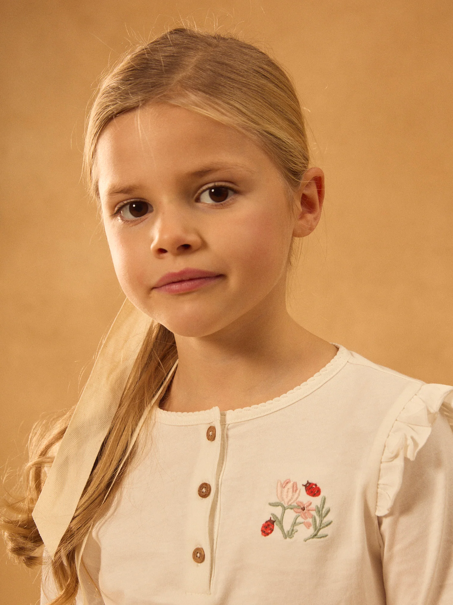 Pigiama per Bambina con Volant e Strisce - Image 3