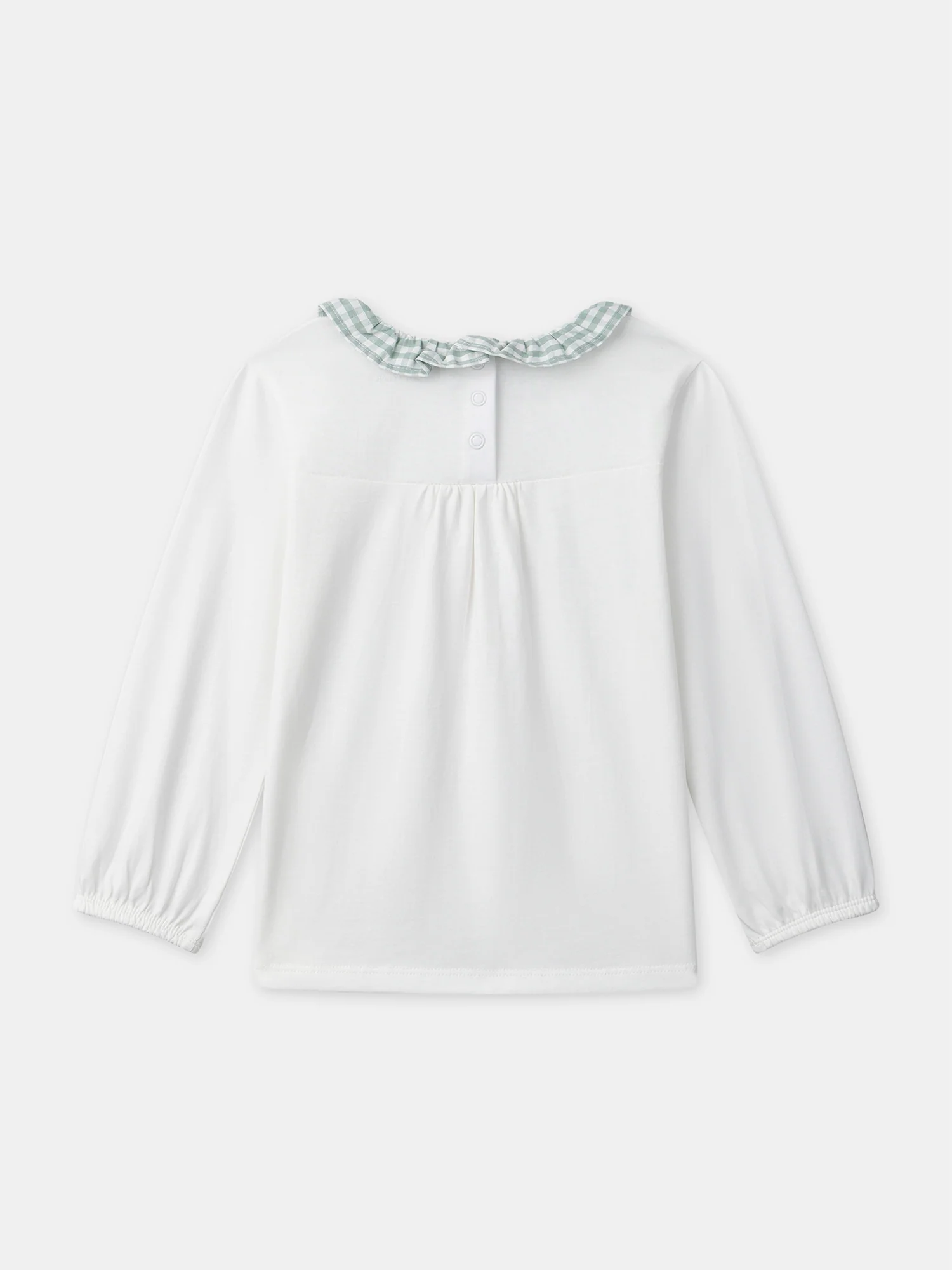 Pigiama a quadri verdi con stampa di cuori per bambina - Image 6