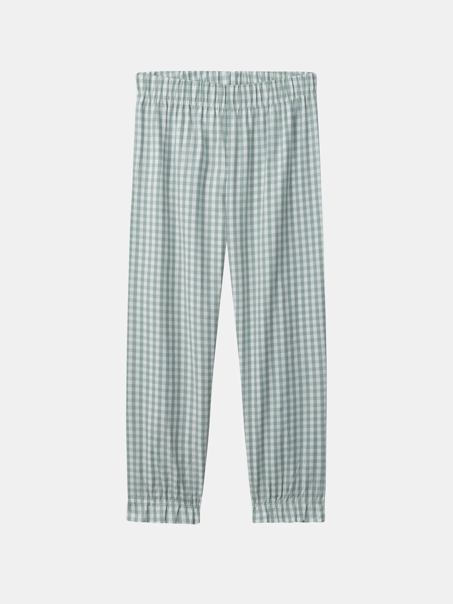 Pigiama a quadri verdi con stampa di cuori per bambina - Image 7