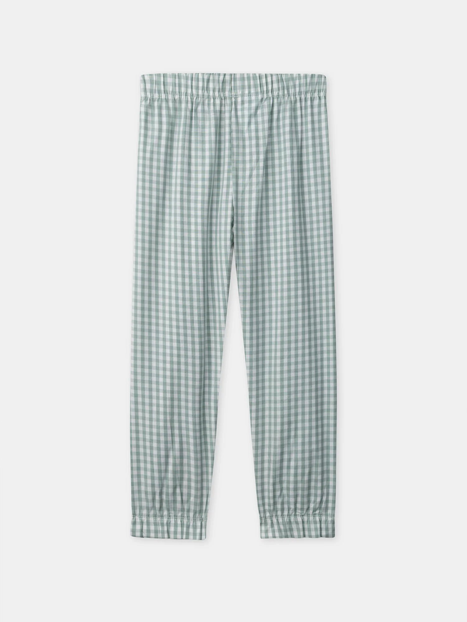 Pigiama a quadri verdi con stampa di cuori per bambina - Image 9