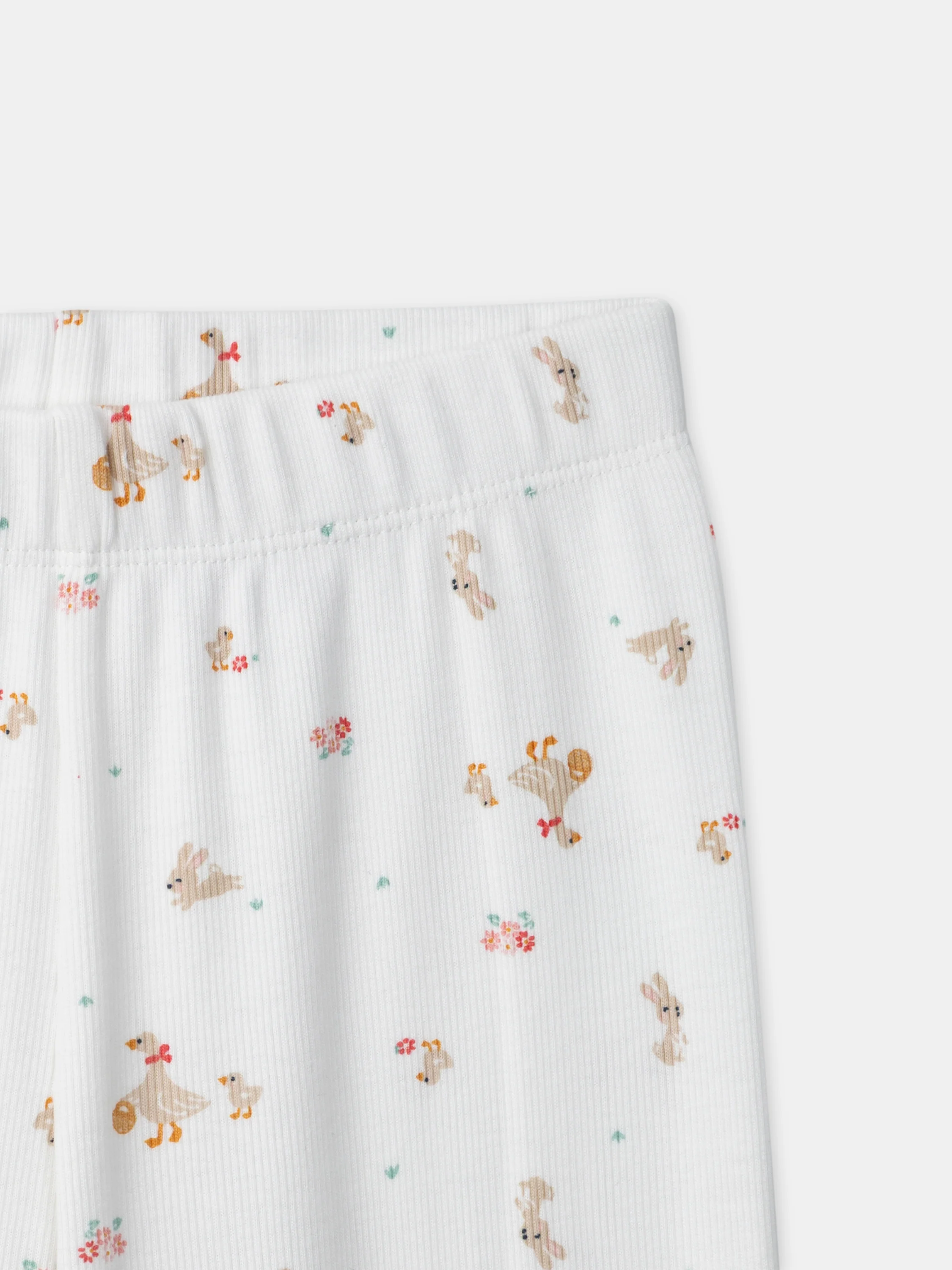 Pigiama ecru con ricami di oche per ragazze - Image 6