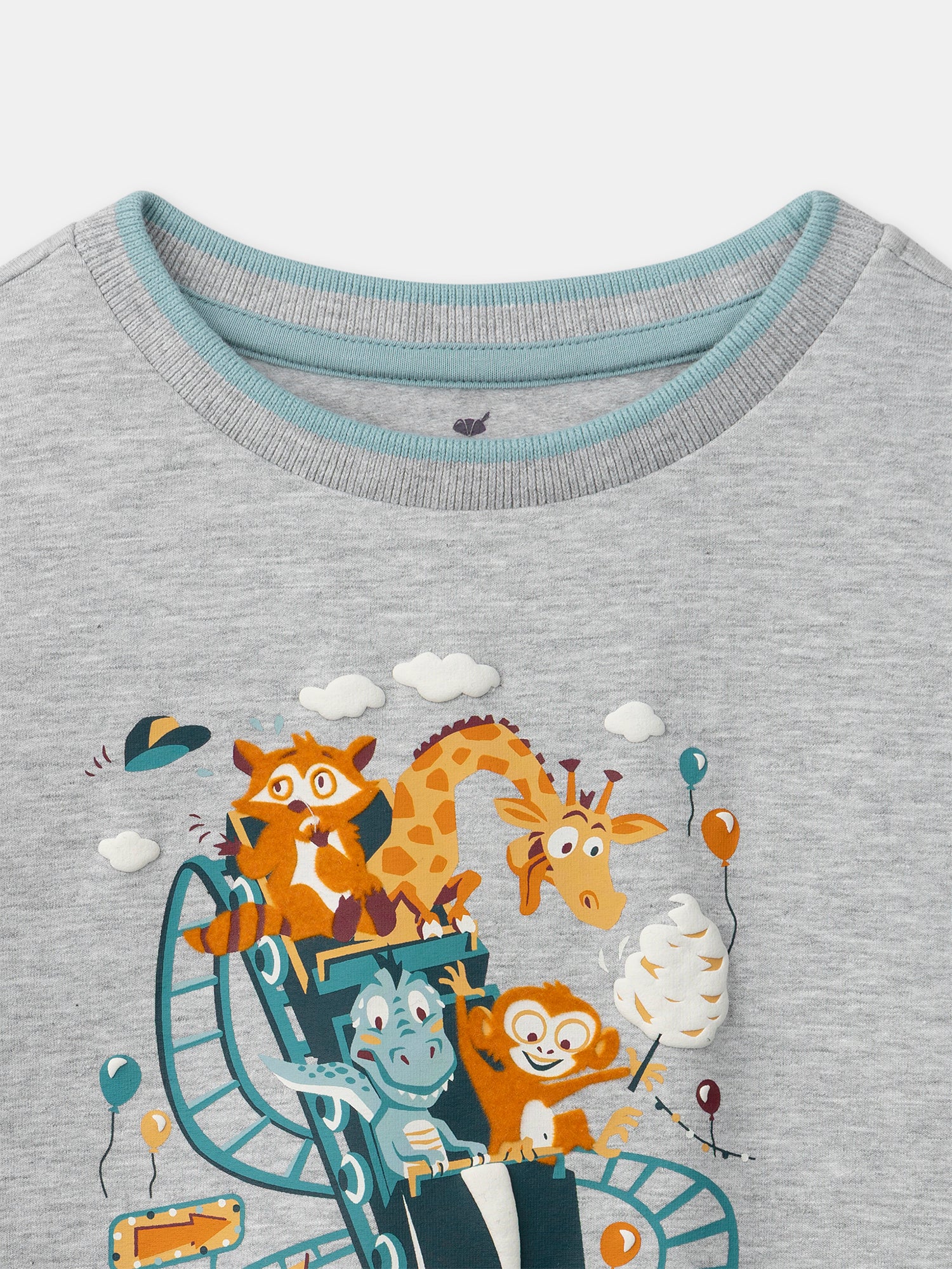 Pigiama grigio e blu per ragazzo con animali - Image 9