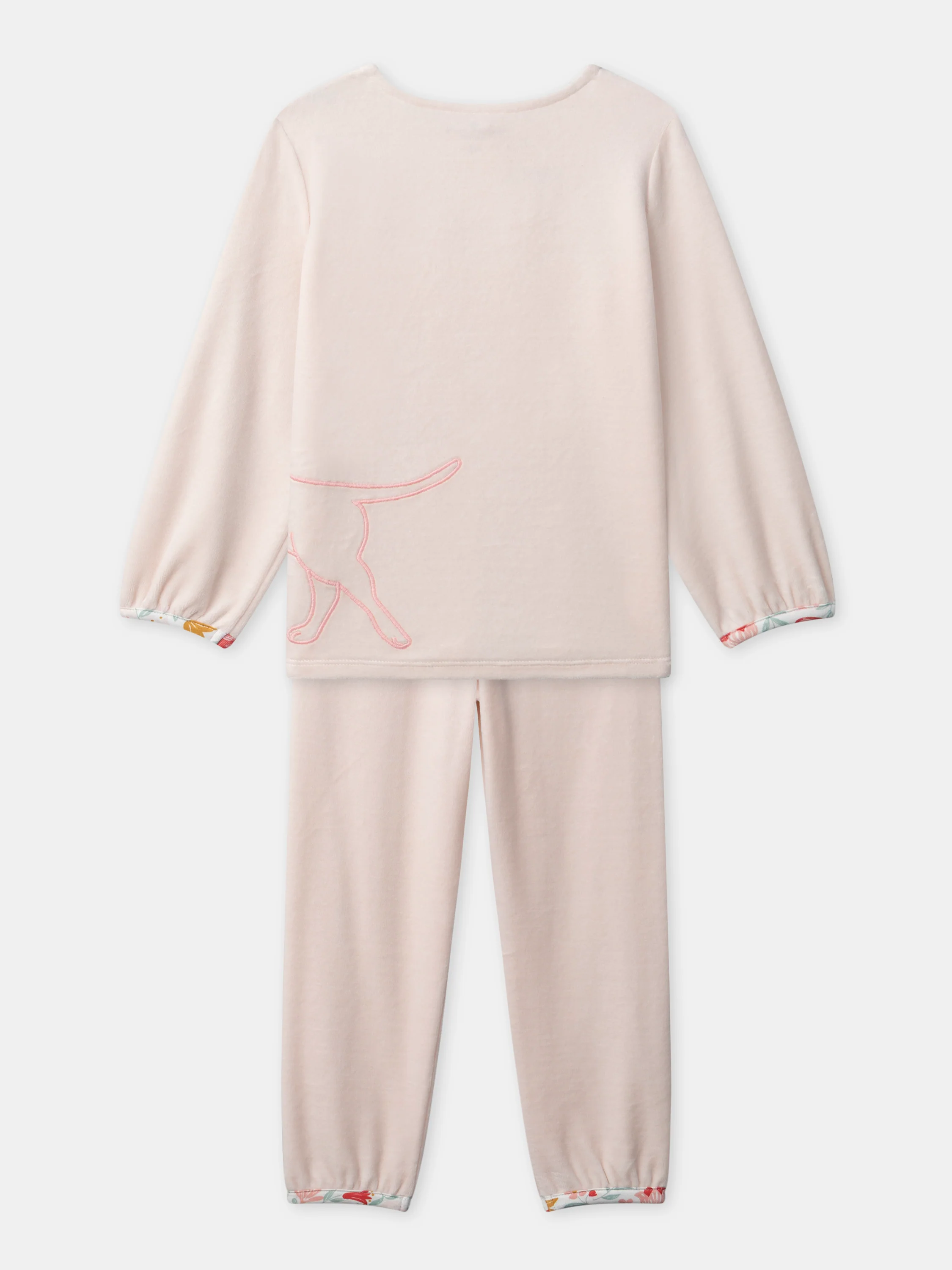 Pigiama in velluto rosa chiaro per ragazze - Image 10