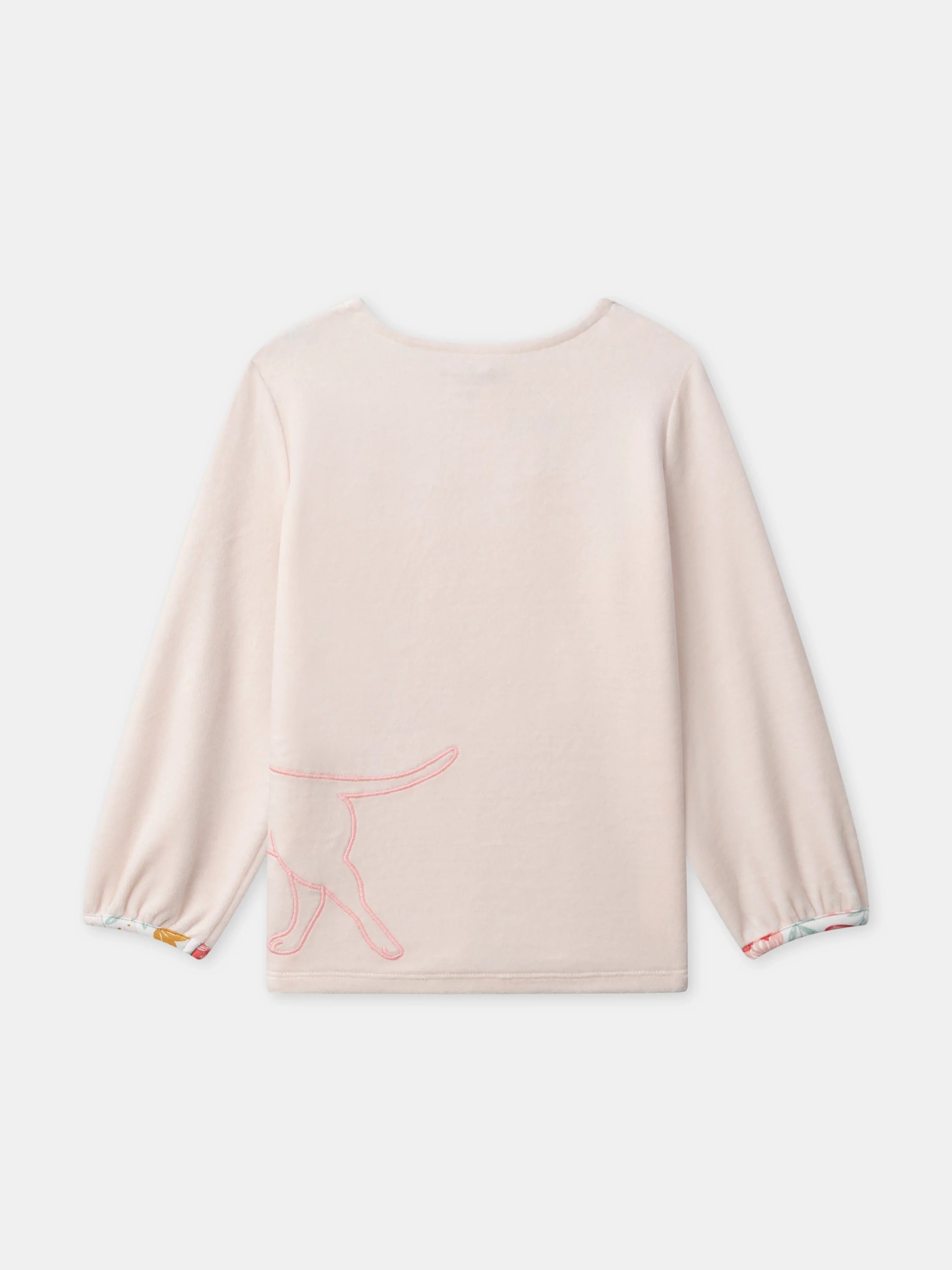 Pigiama in velluto rosa chiaro per ragazze - Image 6