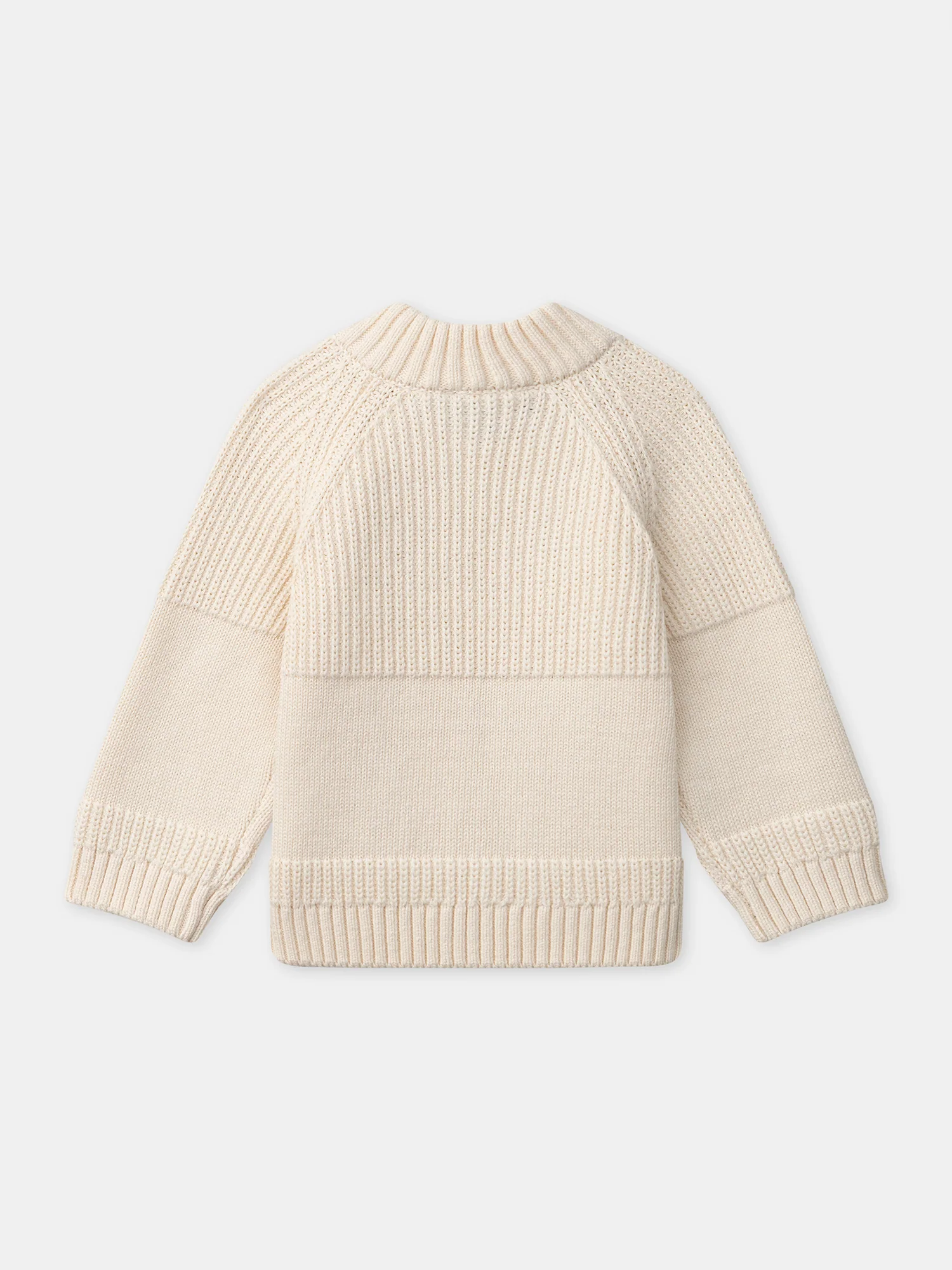 Pullover beige con faccia di animale per bambino - Image 3