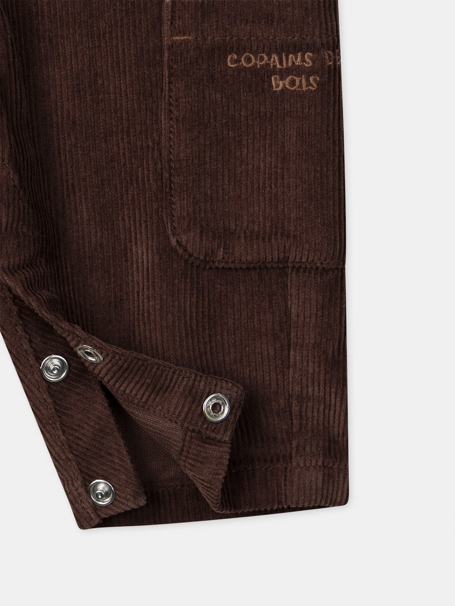 Salopette in velluto marrone scuro per bambino - Image 4