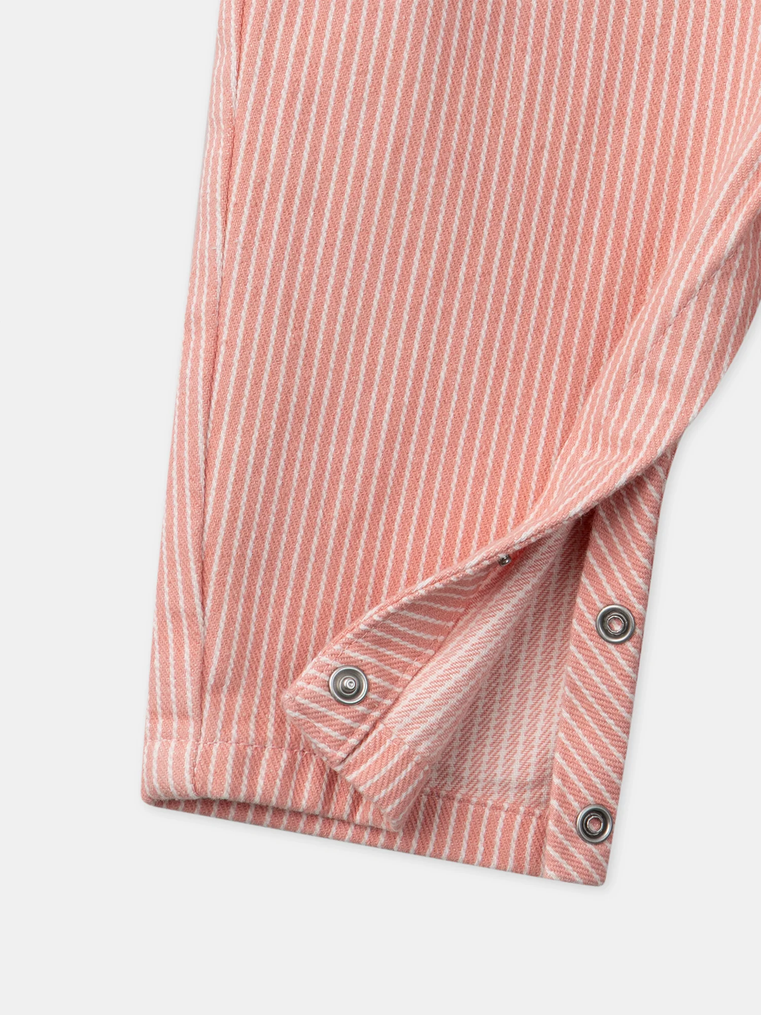 Salopette rayée corail et écru à patch cœur Bébé Fille - Image 8