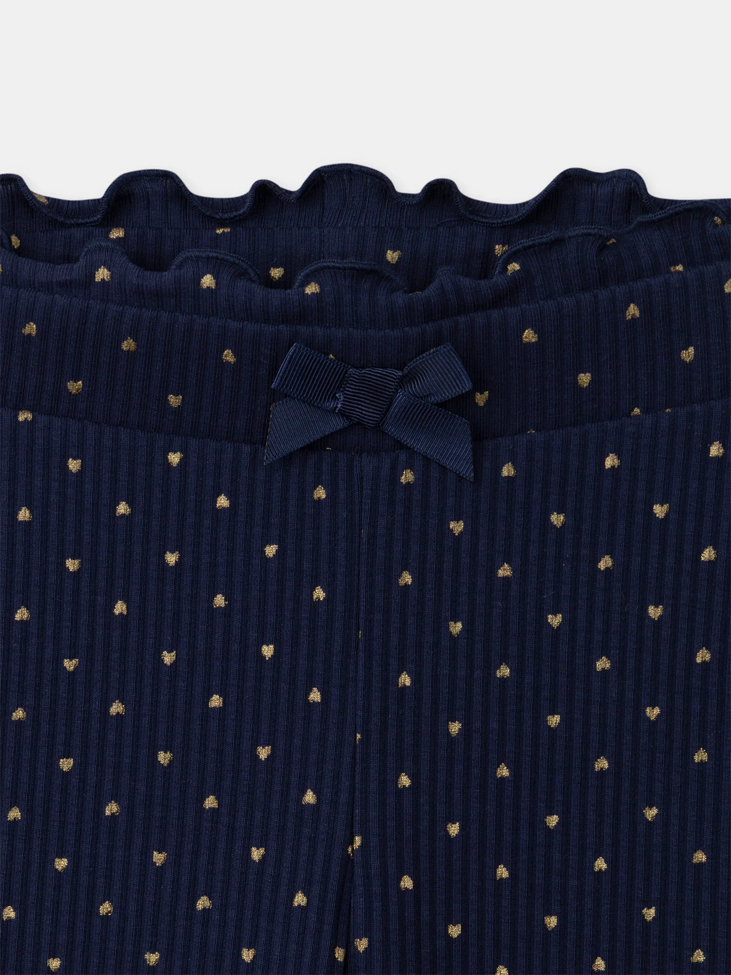 Set di 2 leggings blu marino con stampa a cuore o rossi per ragazze - Image 6