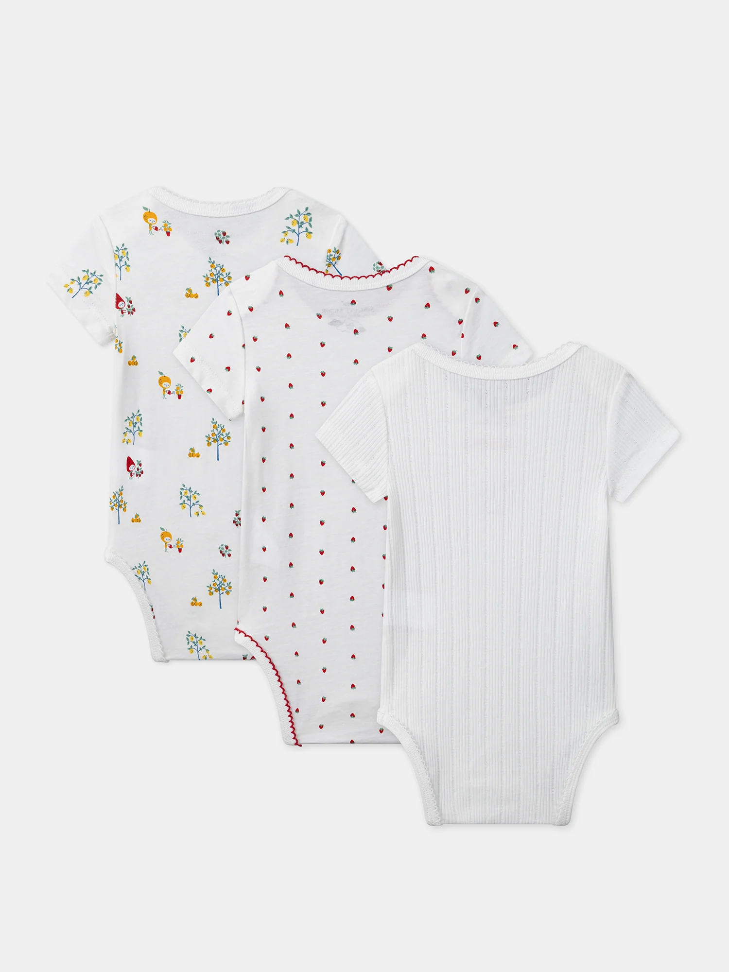 Set di 3 body a maniche corte per bambine in cotone biologico - Image 11