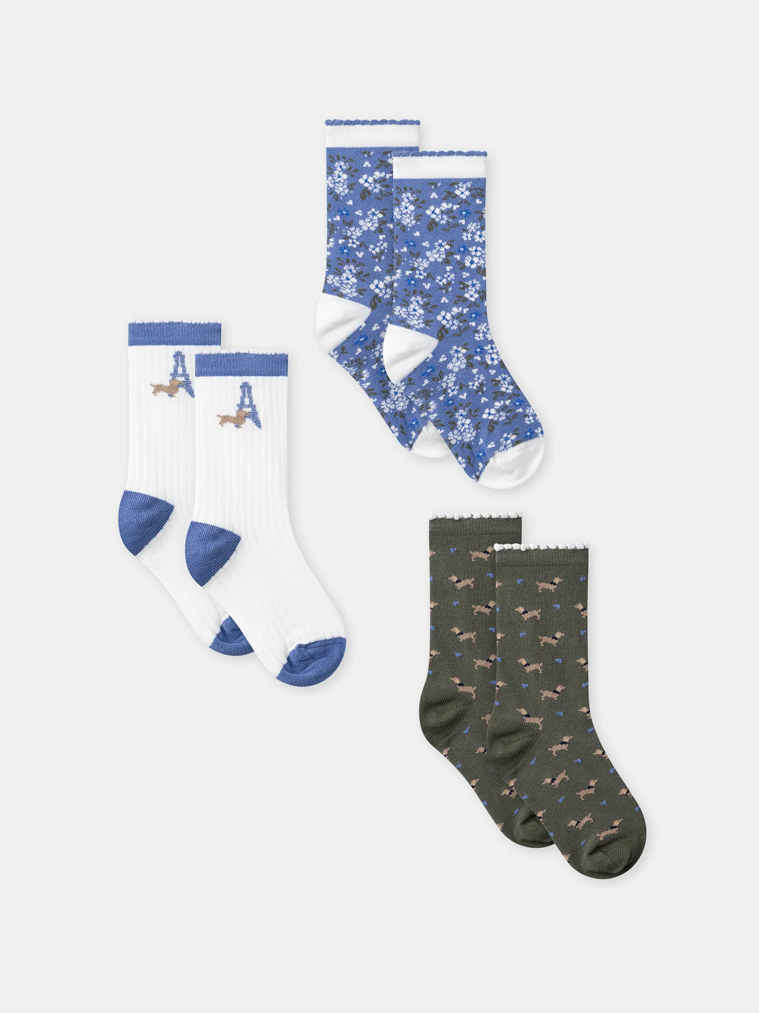 Set di 3 paia di calzini stampati per ragazze - Image 4