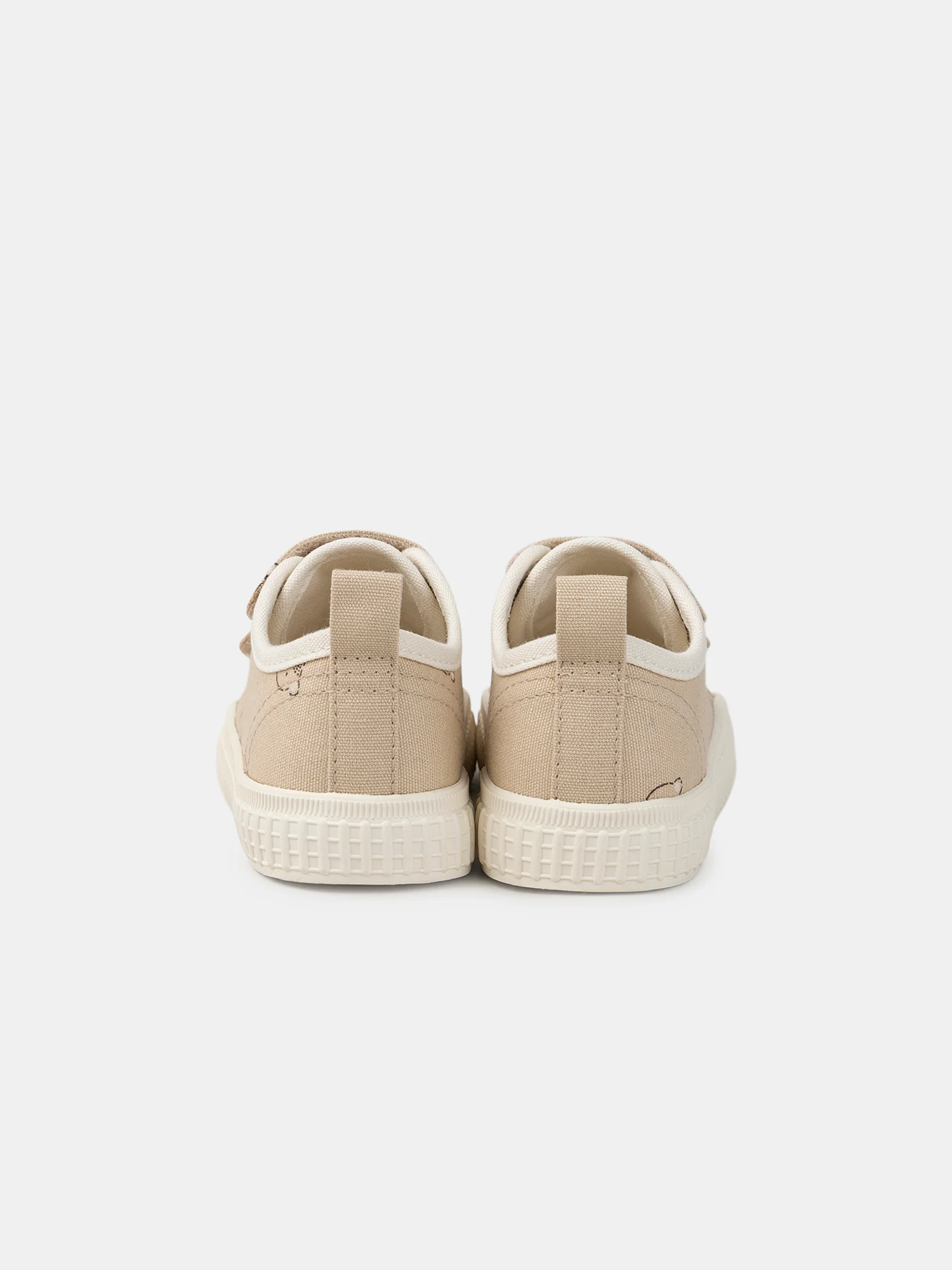 Sneakers beige con stampa di orsetto per bambini - Image 5