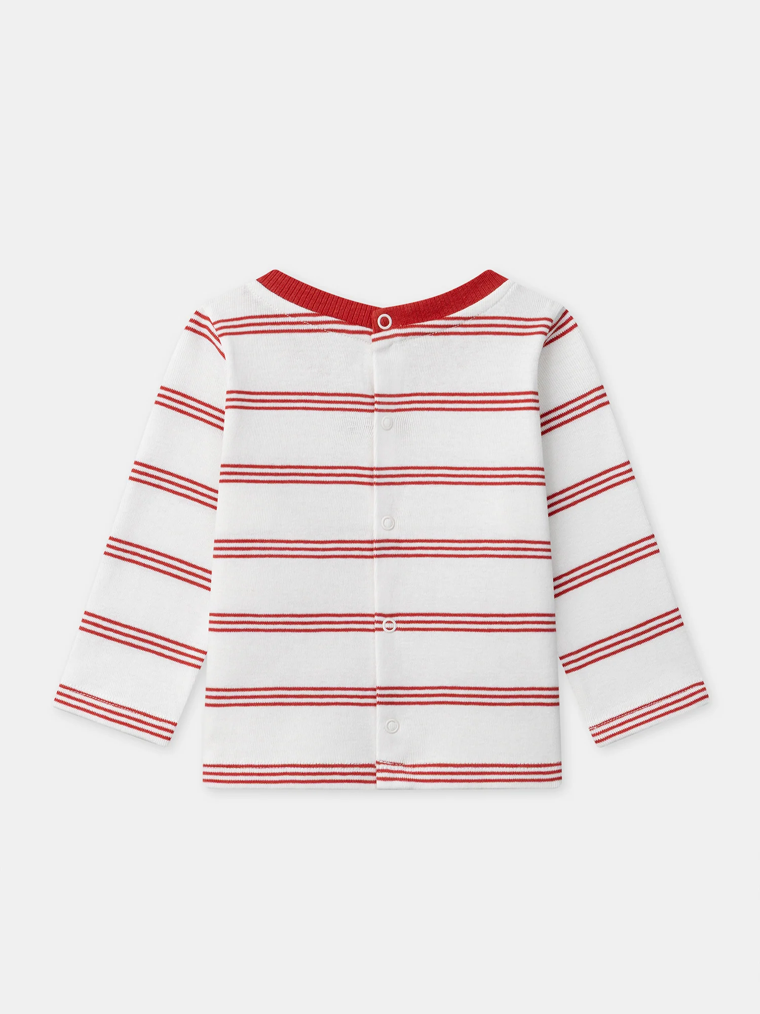 T-shirt a righe rosse con maniche lunghe per bambino - Image 4