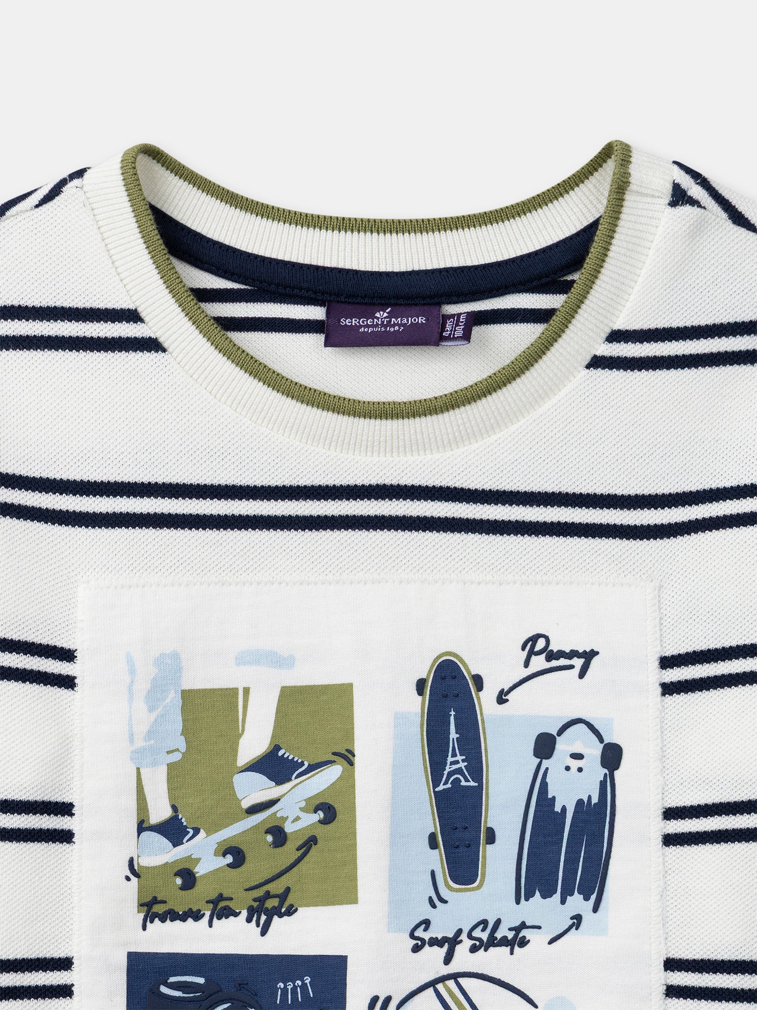 T-shirt a Strisce a Maniche Lunghe Bambino - Image 8