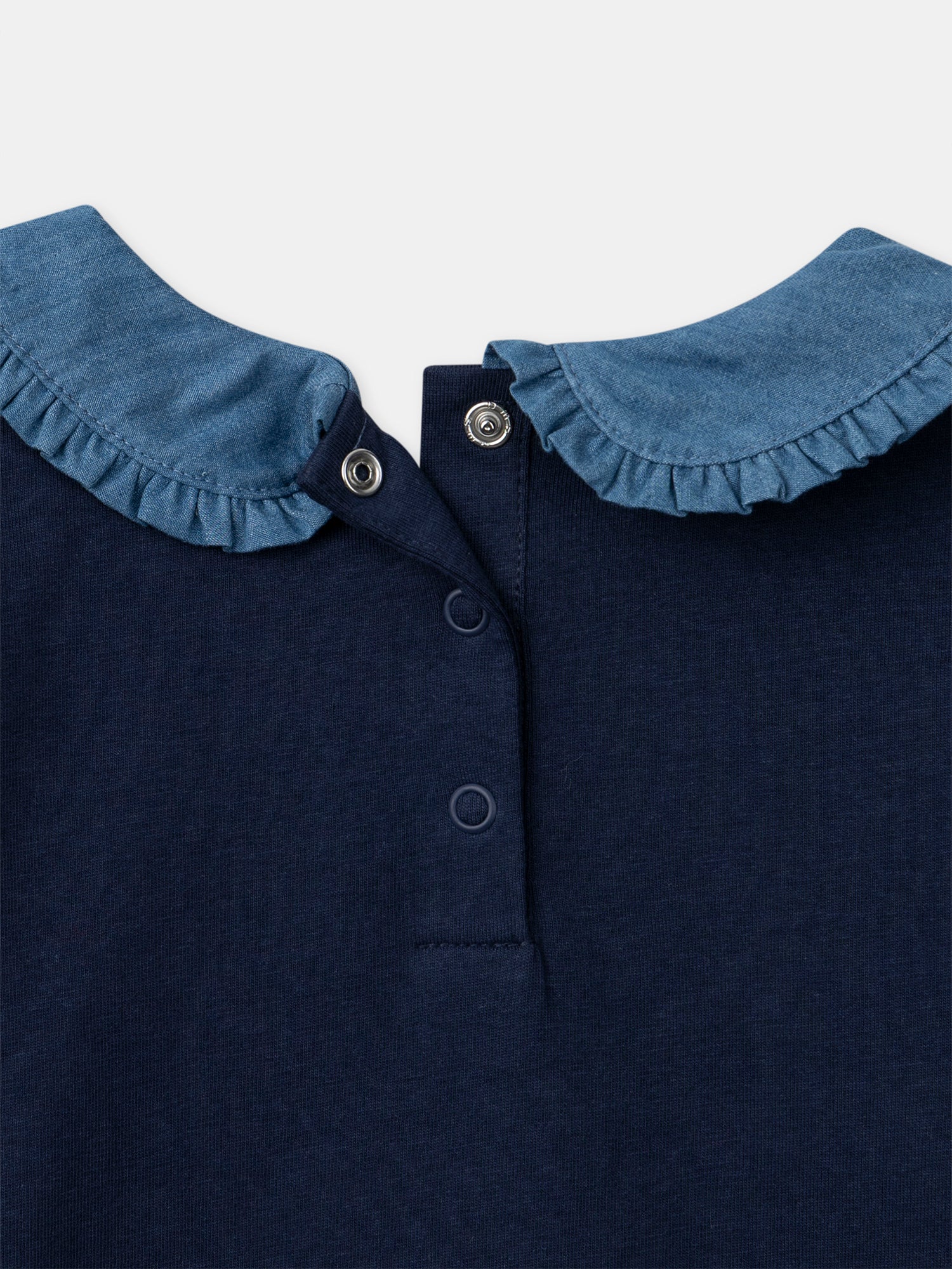 T-shirt blu marino con stampa di gatto per ragazze - Image 4