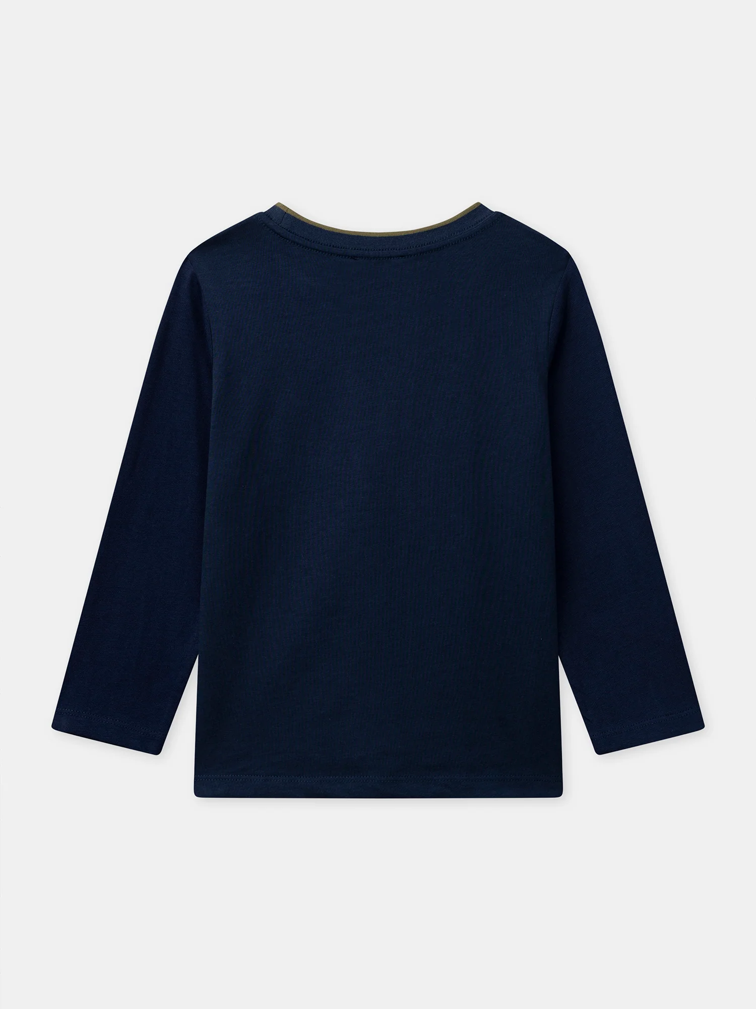 T-shirt blu scuro stampata con cane per bambino - Image 5