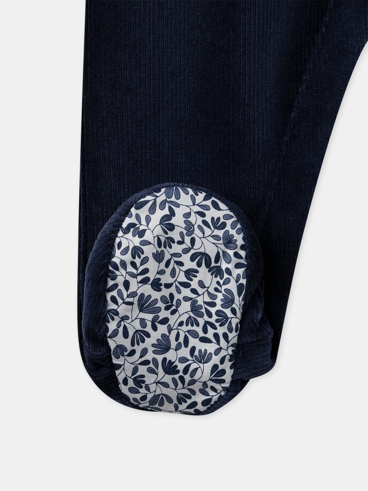 Tuta blu navy con stampa floreale per bambina - Image 3