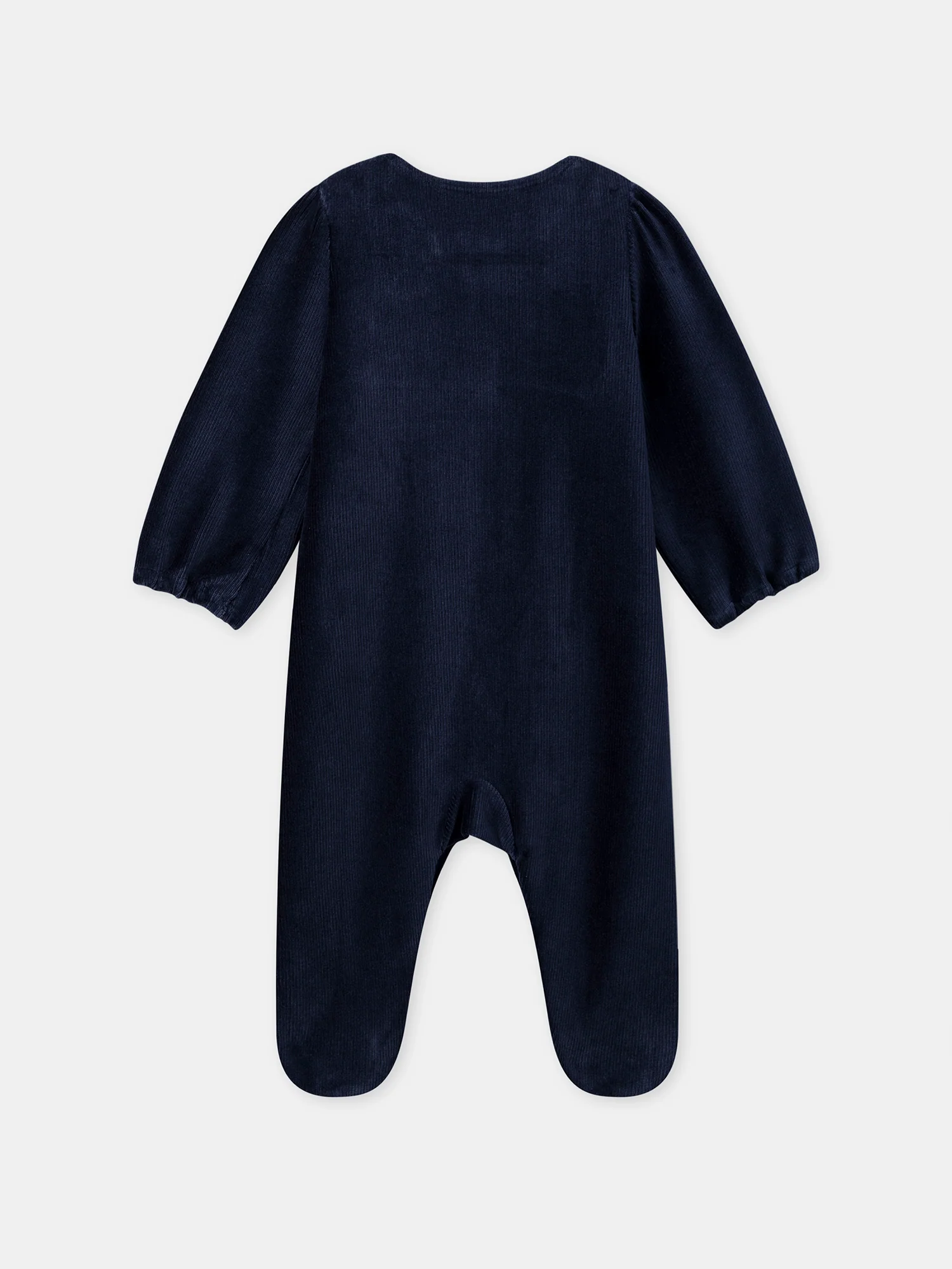 Tuta blu navy con stampa floreale per bambina - Image 5