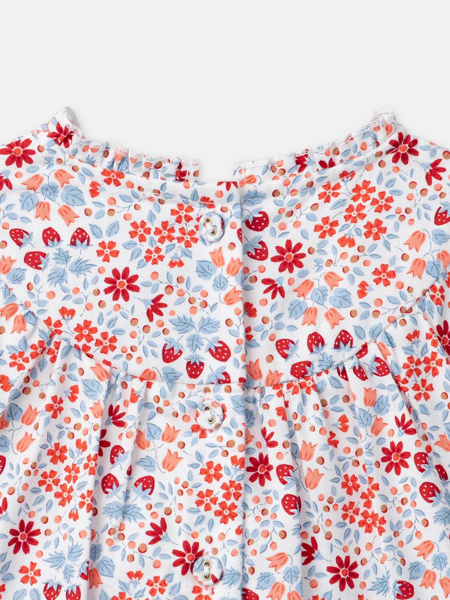 Vestito floreale e fragole per bambina - Image 7